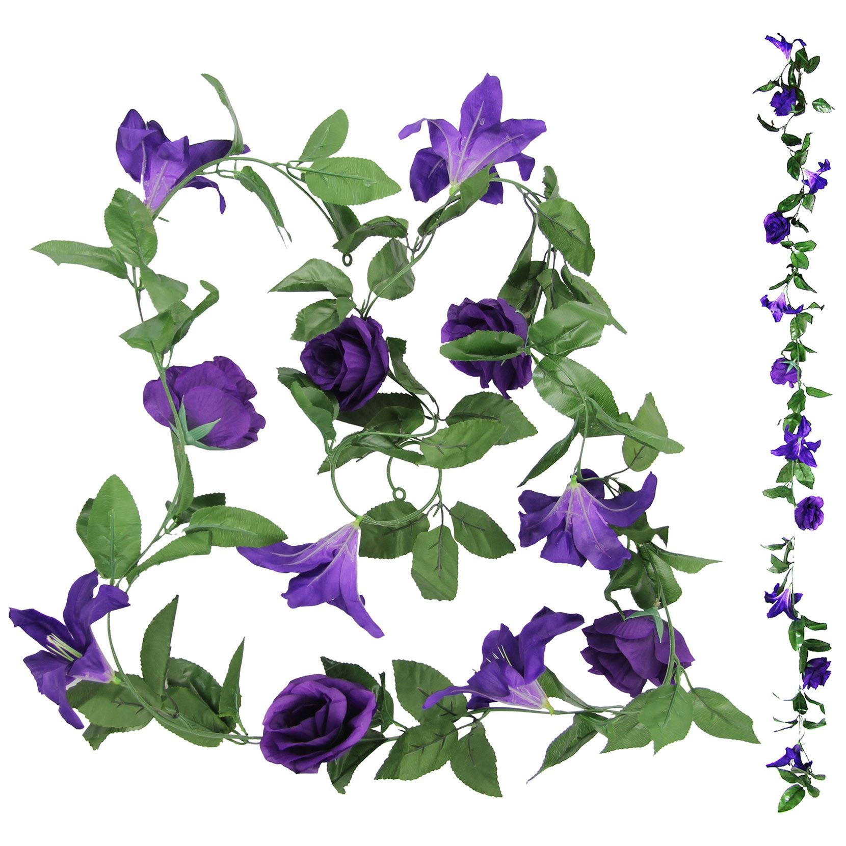 Rose and Lily Flower Garland! Artificial Fake Flowers Vine Ivy Trellis - Picture 15 of 24