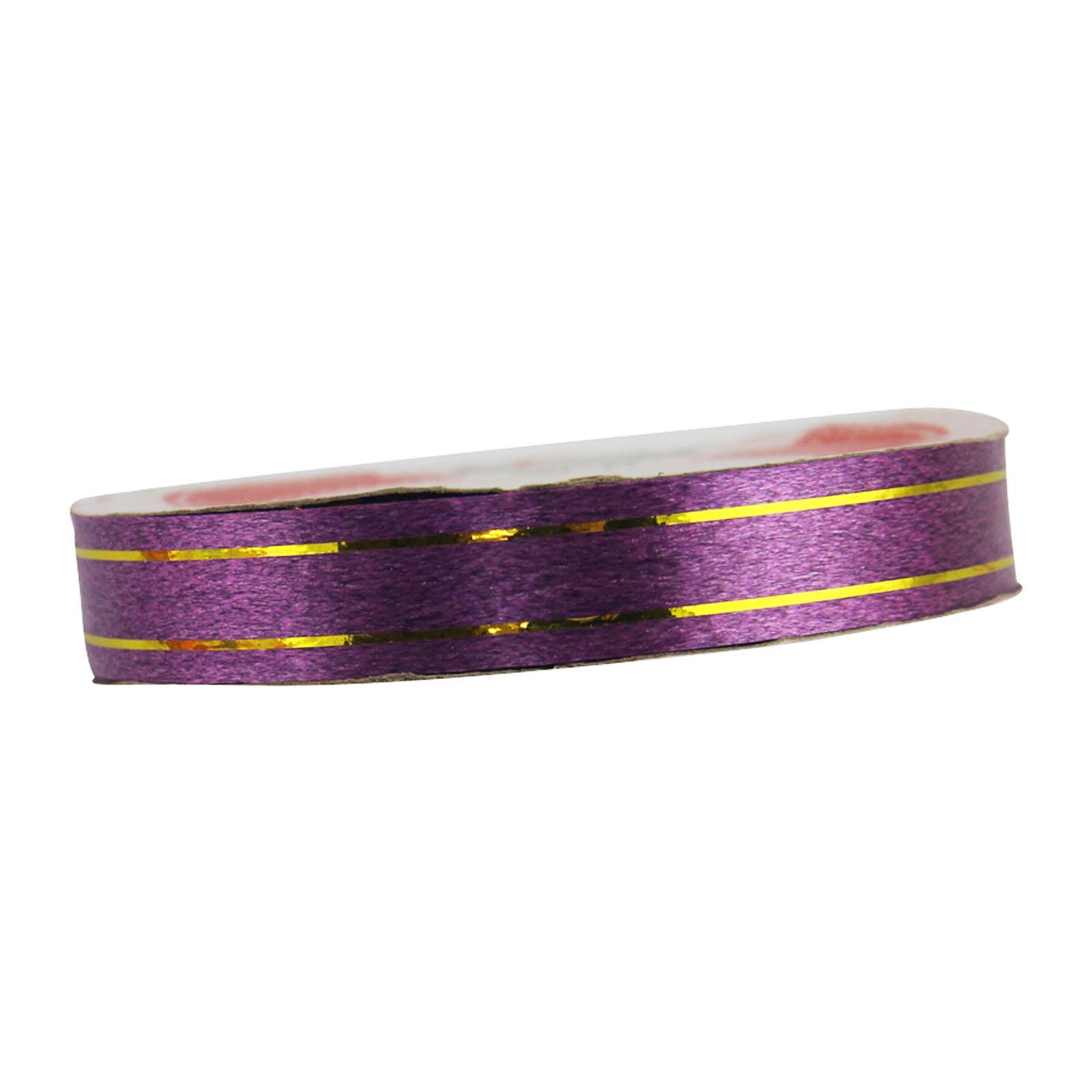 Full Roll of 18mm Gold Striped Poly Ribbon! Florist Craft PP - Picture 5 of 8