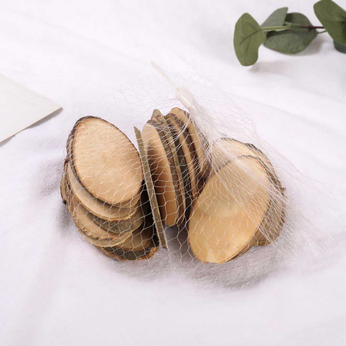 Rebanadas de madera real - segmentos de placa redonda vintage de ramas de tronco para árboles - Imagen 7 de 10