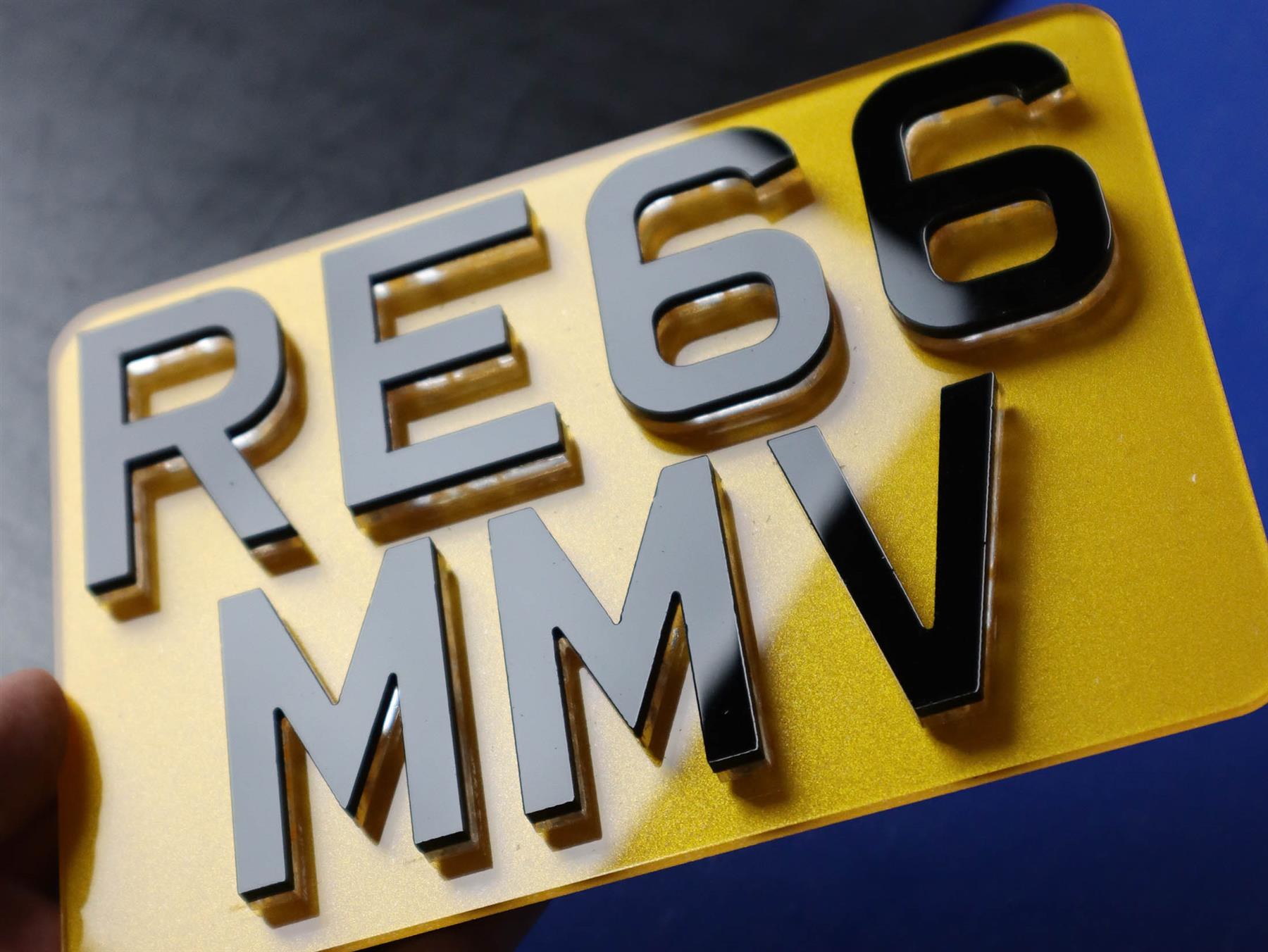 Luxury Motorbike Number Plates 2D/3D/4D Legal & Show Style License