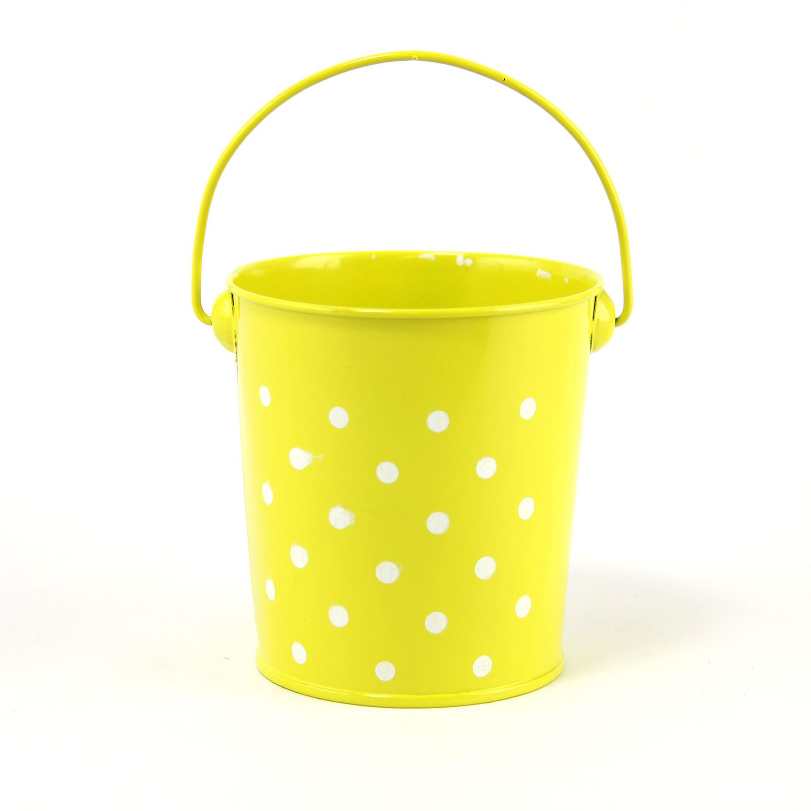 Regular 9x9x7cm Polkadot Bucket. Mini Planter Sweet Tree Pails Wedding Favour - Picture 5 of 5