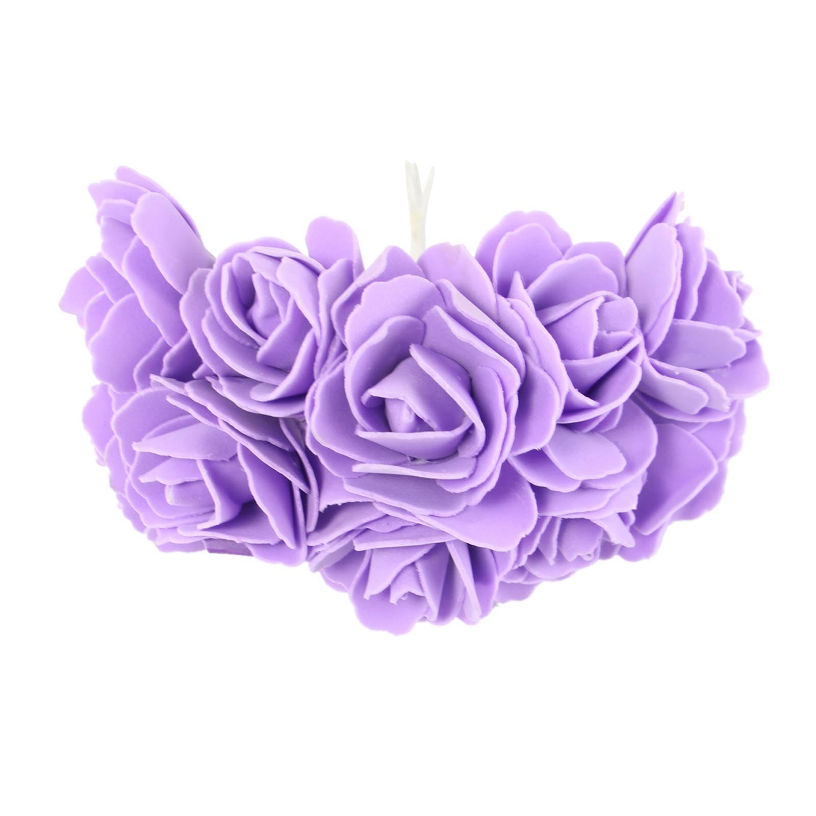 Bündel 10 5cm offene Schaumrosen - künstliche Seidenblumen Hochzeit Handarbeit - Bild 11 von 12