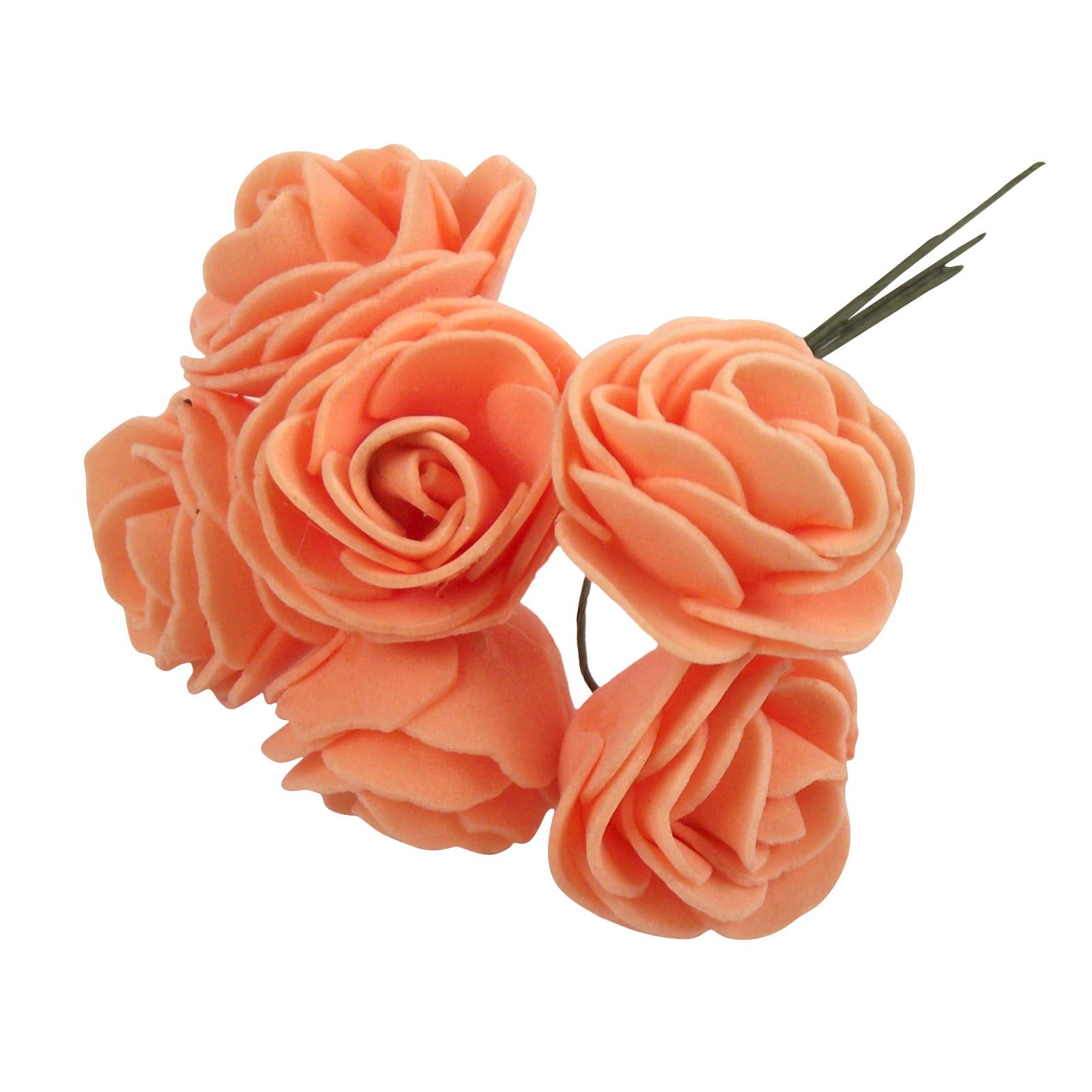 2x Bunches 4cm Small Foam Open Roses - Craft Buttonhole Small Mini Flowers - Foto 5 di 7