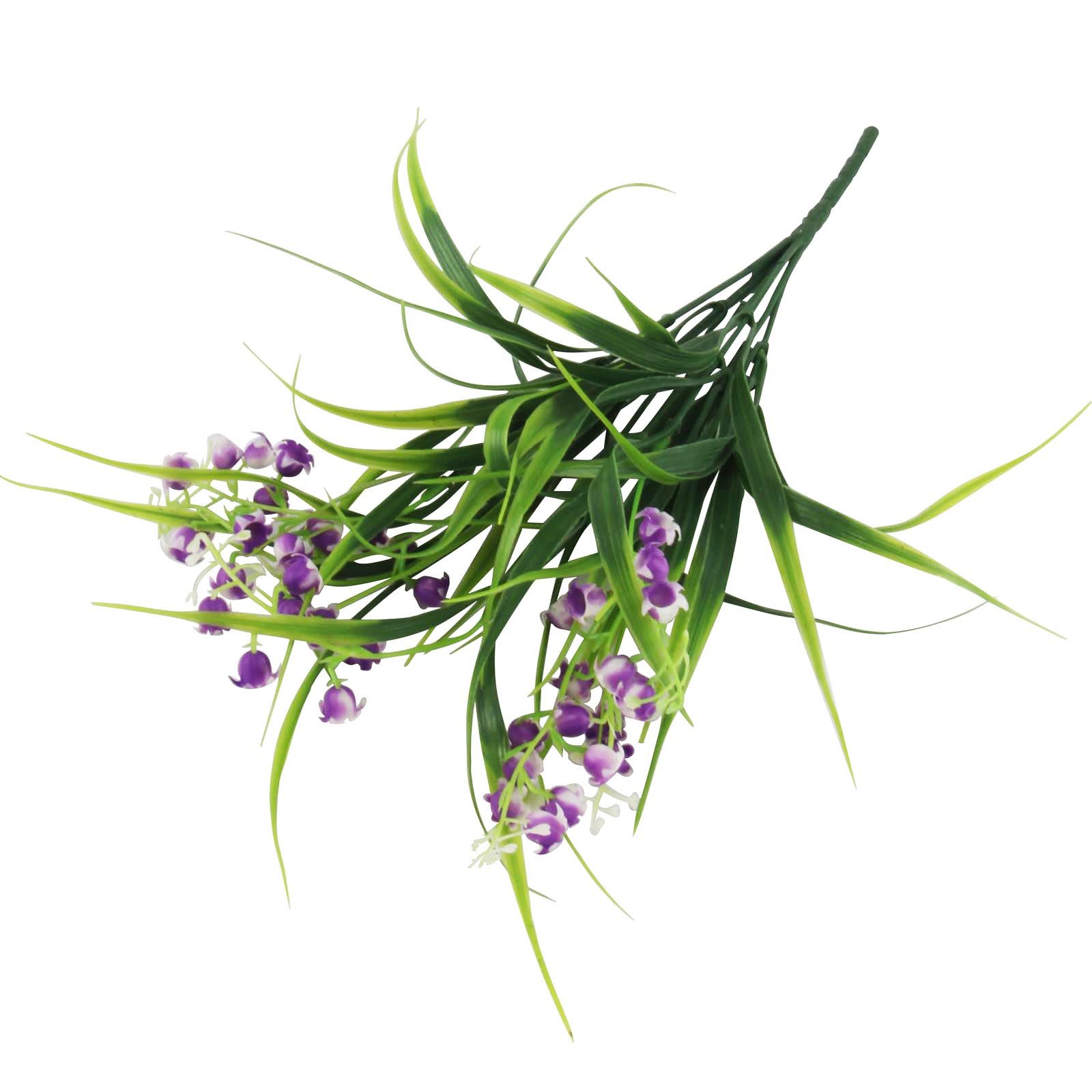 Racimos de follaje de plástico de lirio del valle - flores artificiales hojas falsas - Imagen 3 de 5