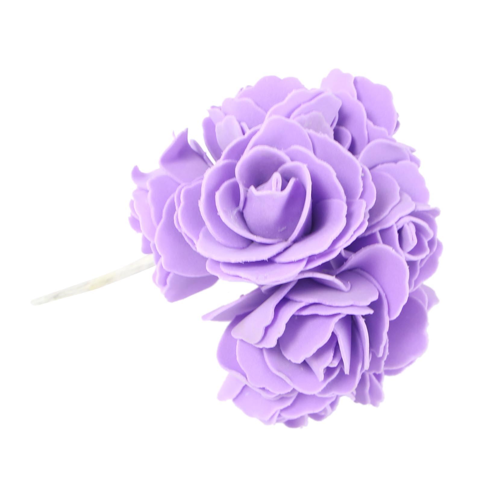 Bündel 10 5cm offene Schaumrosen - künstliche Seidenblumen Hochzeit Handarbeit - Bild 12 von 12