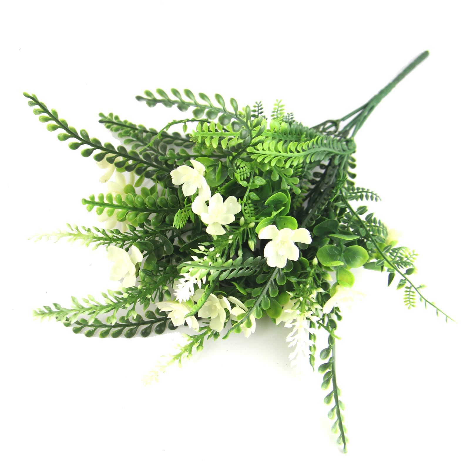 Premium Flowered Plastic Foliage Bunch - Seaweed Artificial Leaves Bouquet - Picture 3 of 9