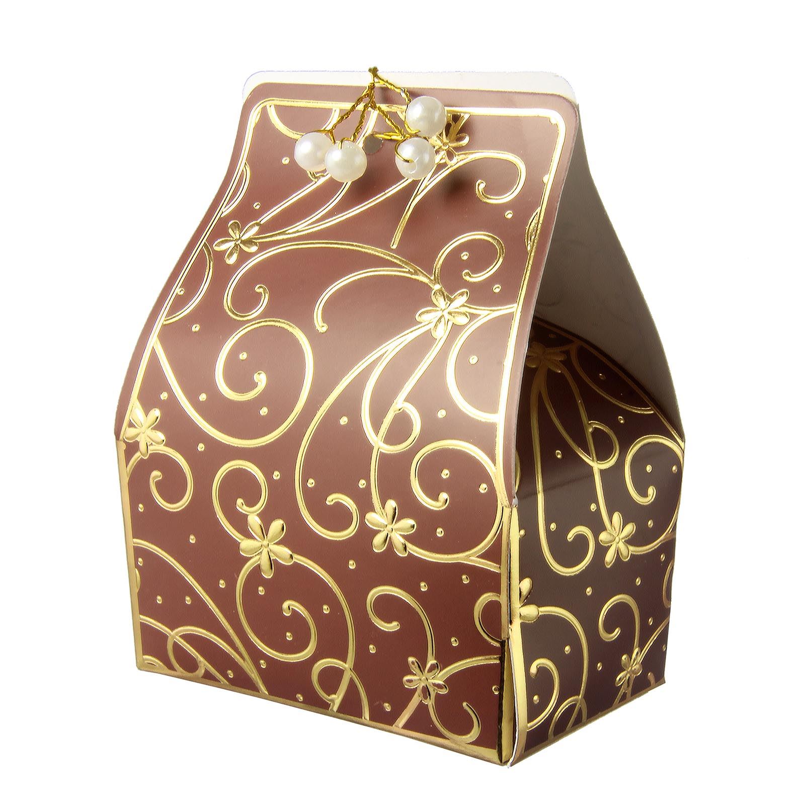 50x Cajas de Favor de Lujo con Estampado en Lámina - Boda Oro Plata Dulces - Imagen 5 de 12