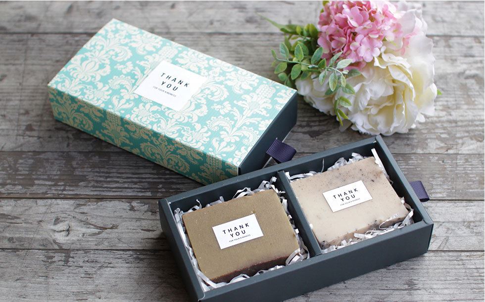 10x Two Compartment Vintage Damask Boxes - Gift Brownie Short Bake Packaging - Picture 6 of 7