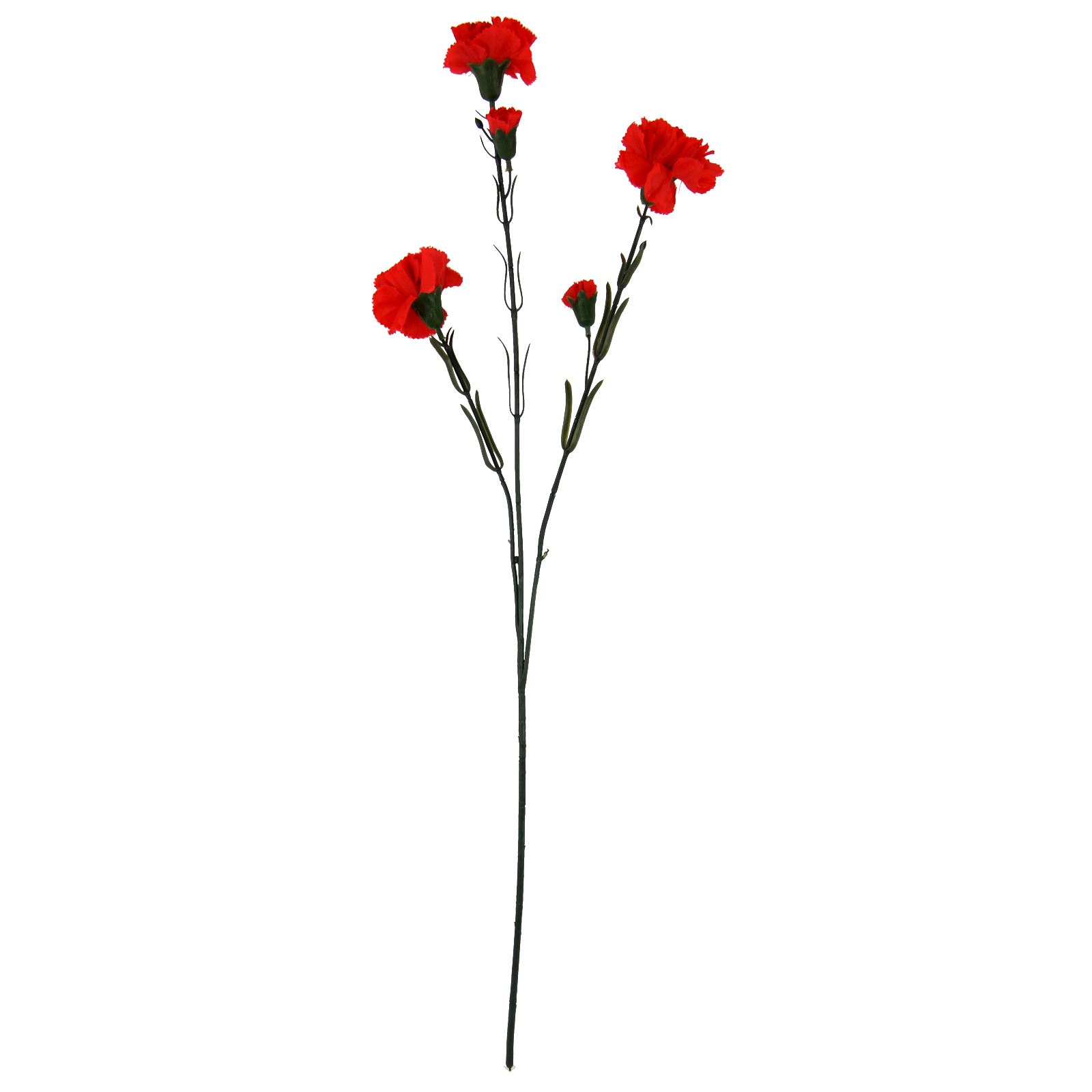 Large 3 Head Carnation Spray Artificial Silk Flowers Long Stem eBay