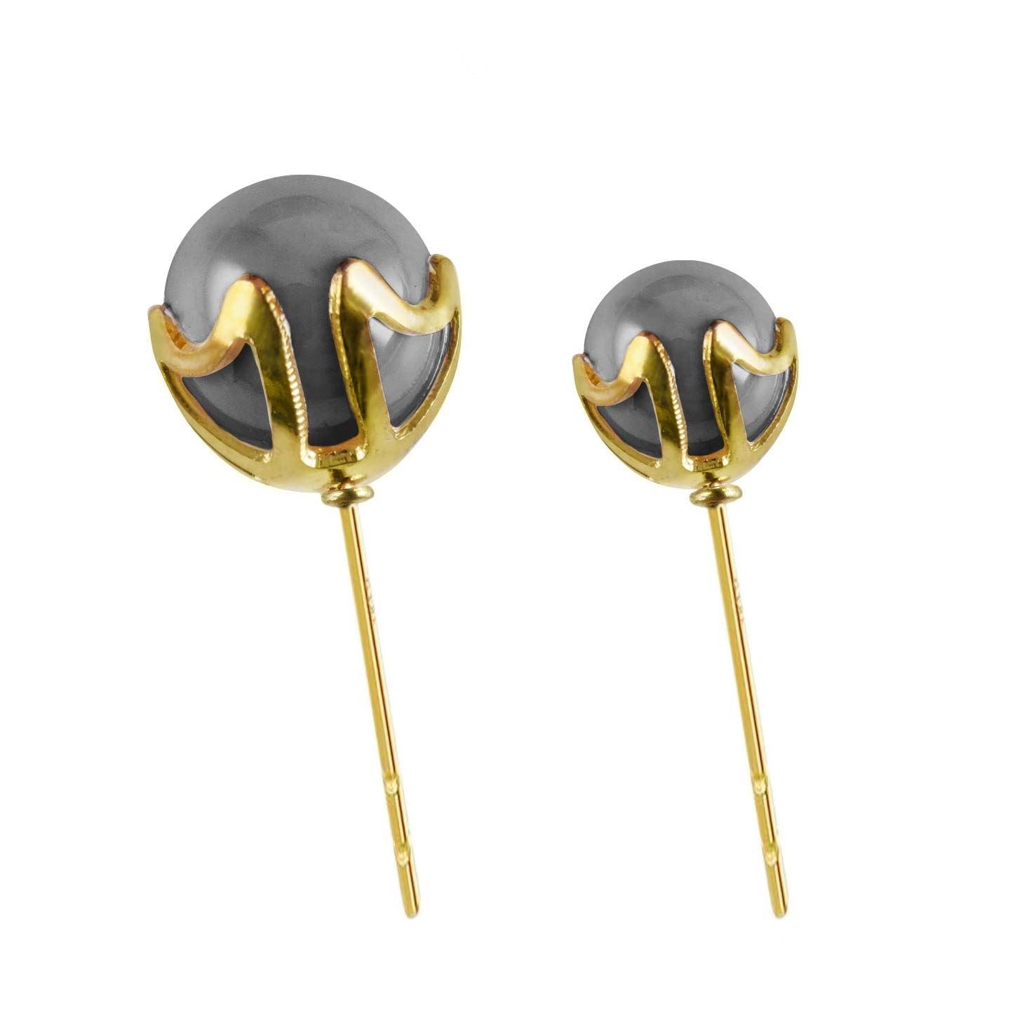 Coppia di spille perle oro premium rotonde pastello fiorista asola fiori - Foto 2 di 8