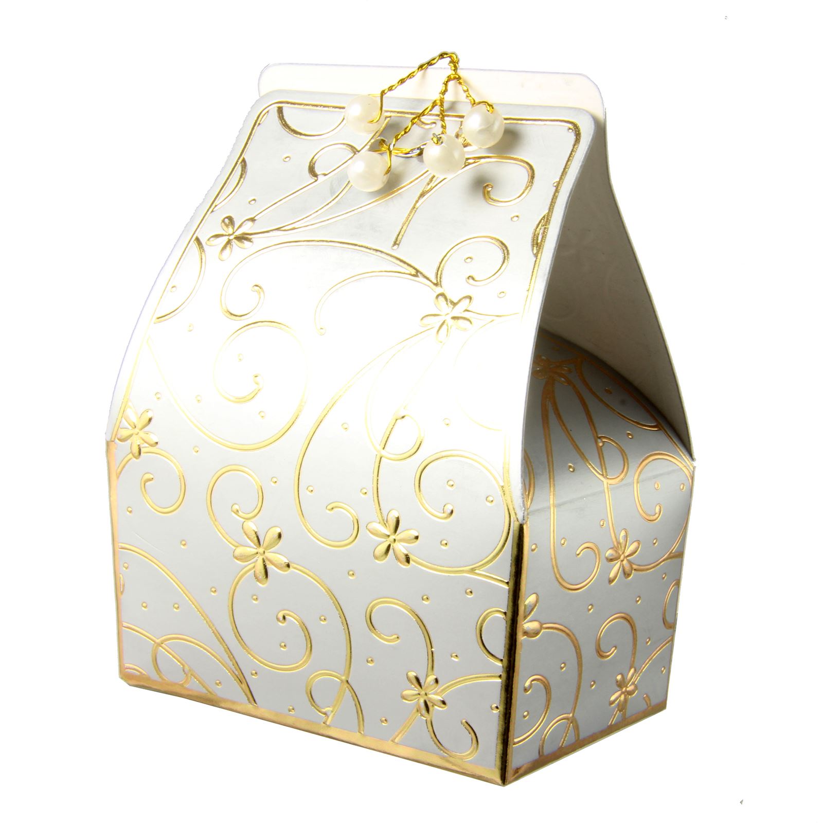 50x Cajas de Favor de Lujo con Estampado en Lámina - Boda Oro Plata Dulces - Imagen 11 de 12
