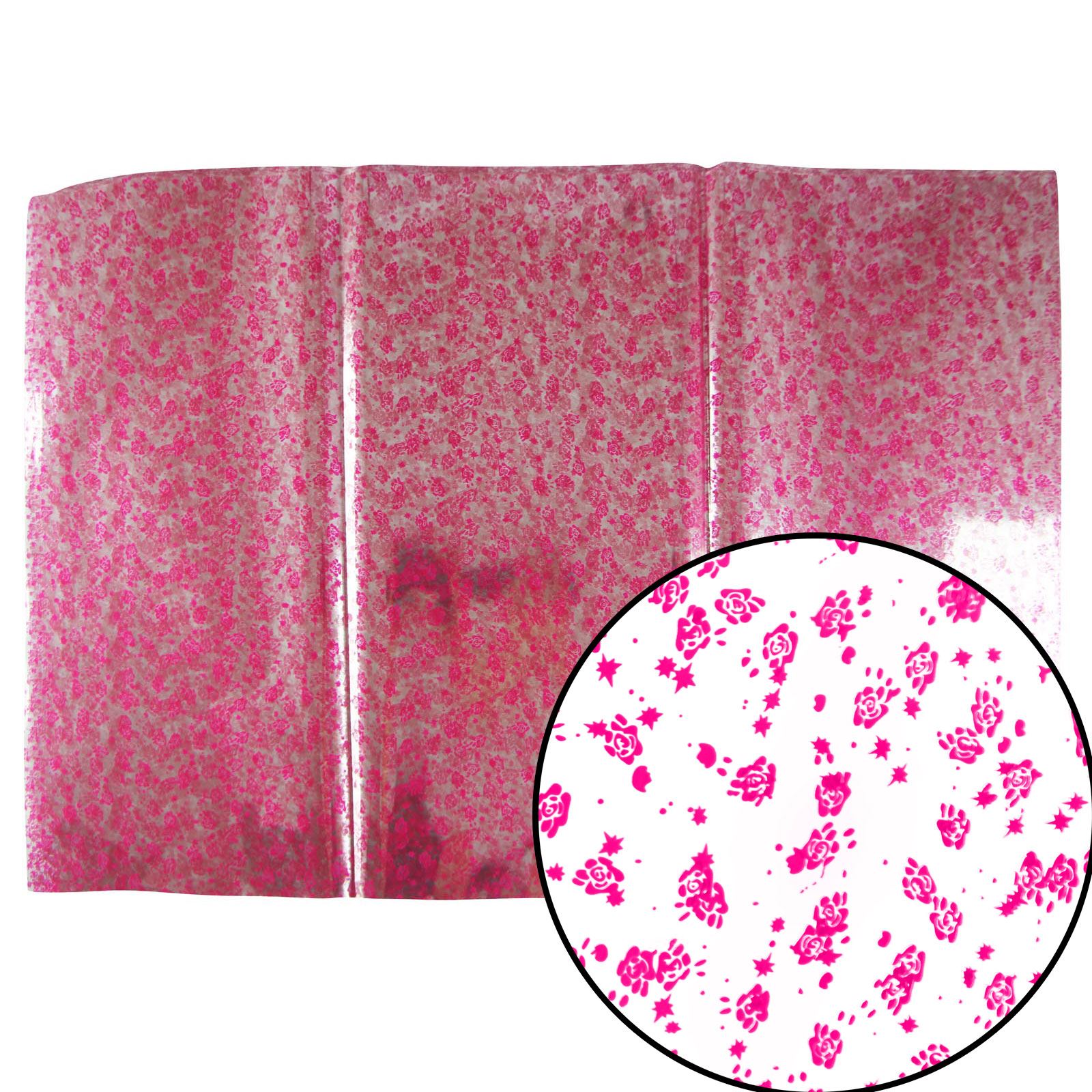 50*70cm Flower Print Cellophane Sheets! Clear Coloured Patterned Cello Wrap - Picture 6 of 7