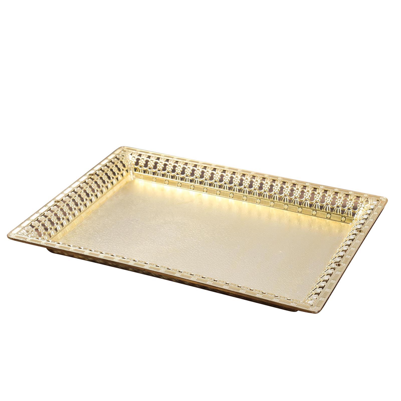 Oro metálico plástico pastel soporte cesta bandeja planta maceta metálica boda - Imagen 4 de 19