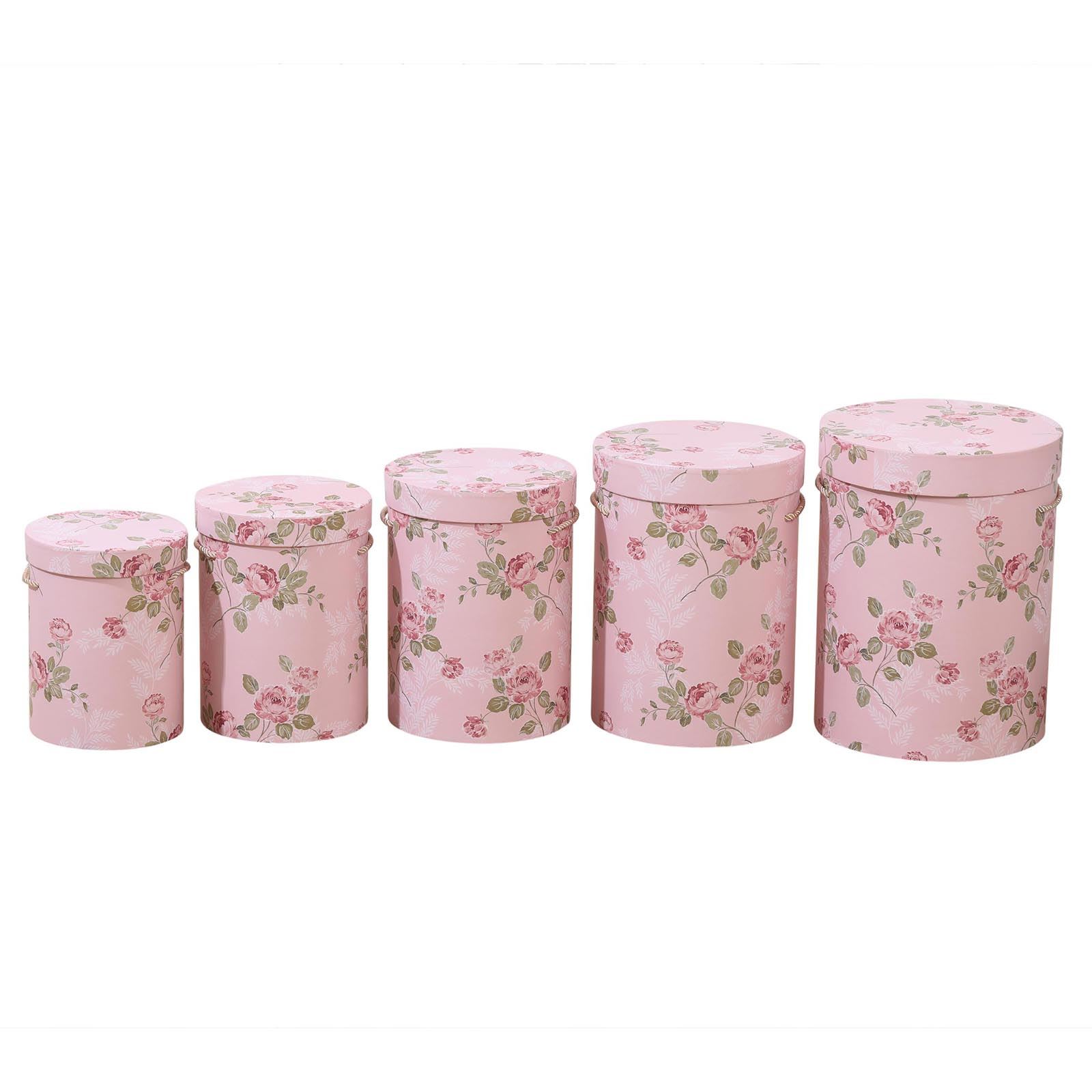 Tall Hat Box Nesting Gift Sets! Premium Flower Boxes WITH CARRY HANDLES! Stack - Picture 11 of 22
