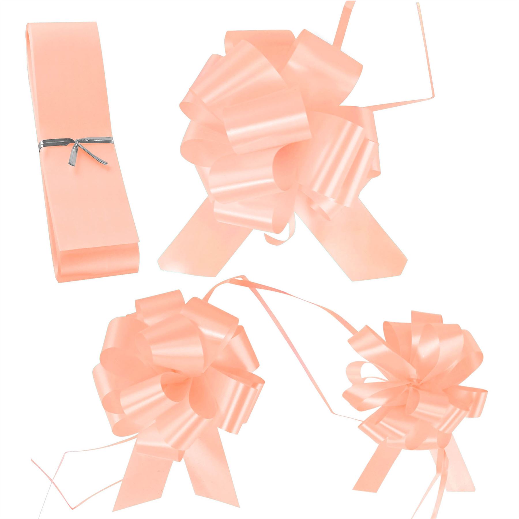 40x PP Pull Bows - 18mm 30mm 50mm - Florist Pullbows Ribbon Car Wedding Pompom - Picture 62 of 102