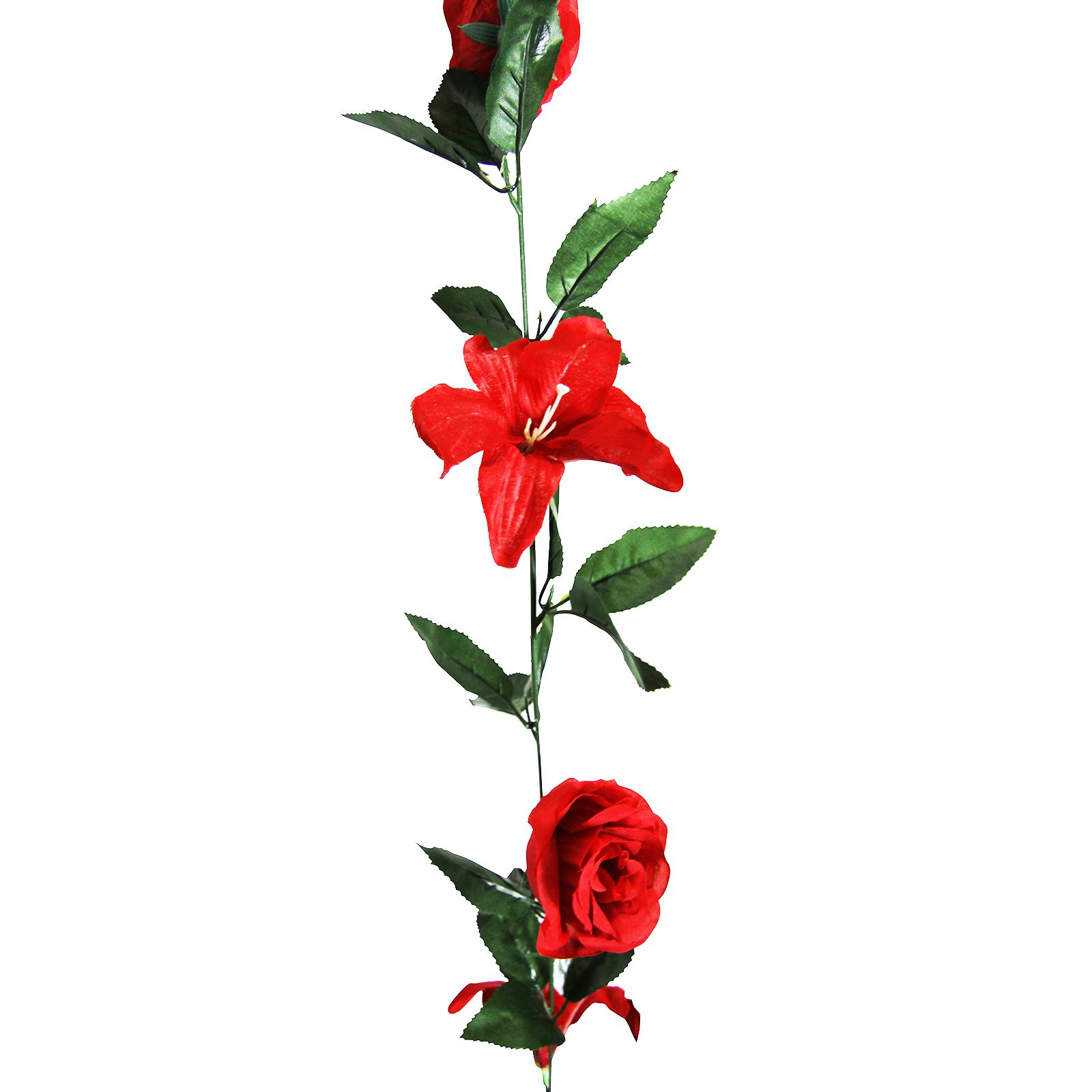Rose and Lily Flower Garland! Artificial Fake Flowers Vine Ivy Trellis - Picture 21 of 24