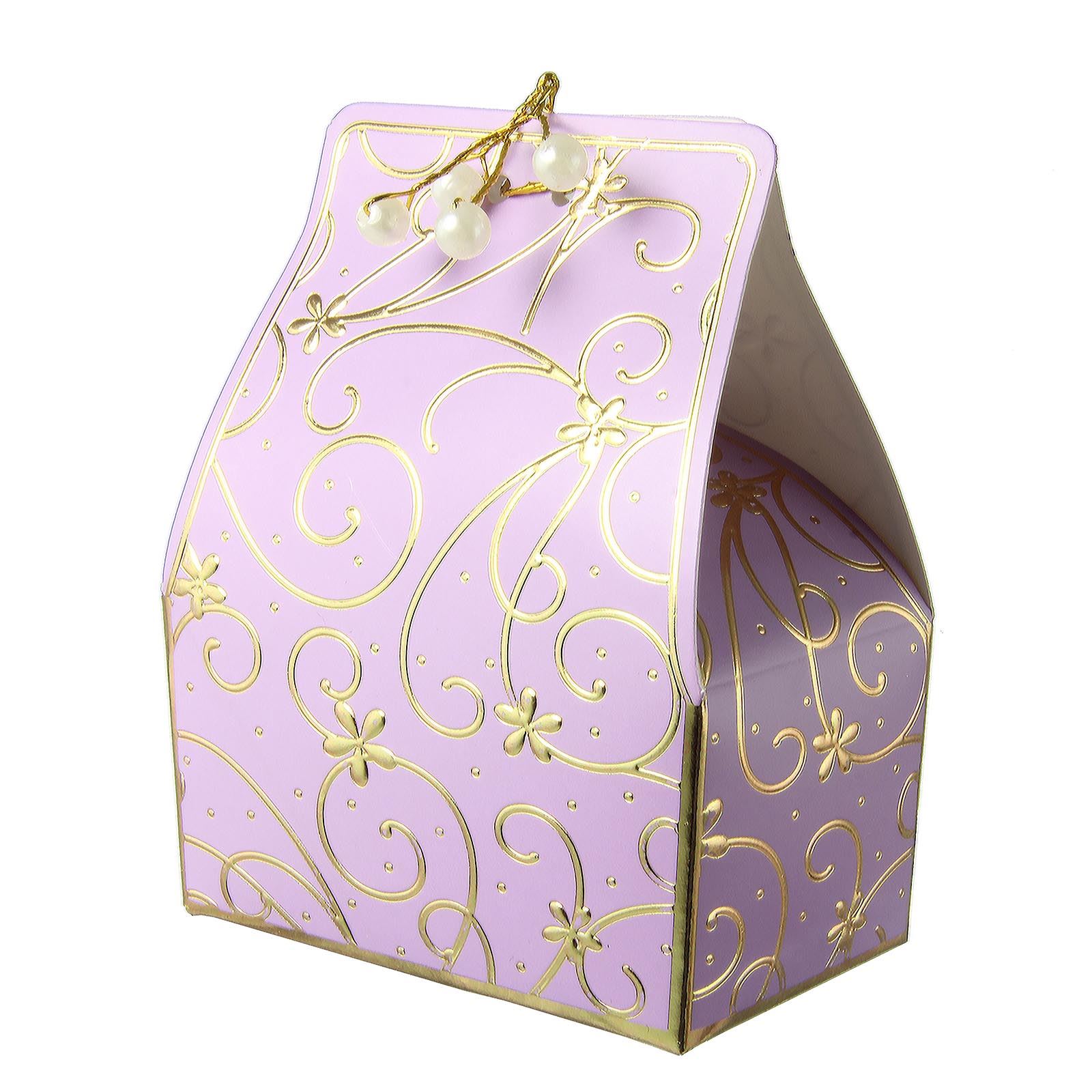 50x Cajas de Favor de Lujo con Estampado en Lámina - Boda Oro Plata Dulces - Imagen 7 de 12