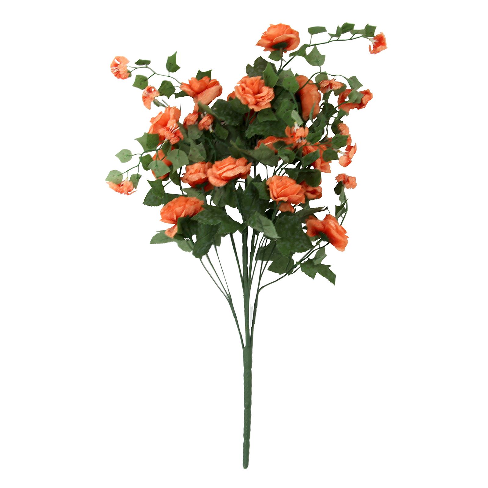 Extra Thick Large Rose and Blossom Bush Bouquet Bunch Artificial Flowers Silk - Picture 9 of 14