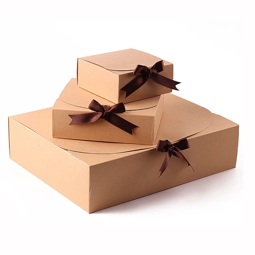 Simple Closure Gift Boxes with Ribbon and Bag!  Xmas Party Wedding Eid
