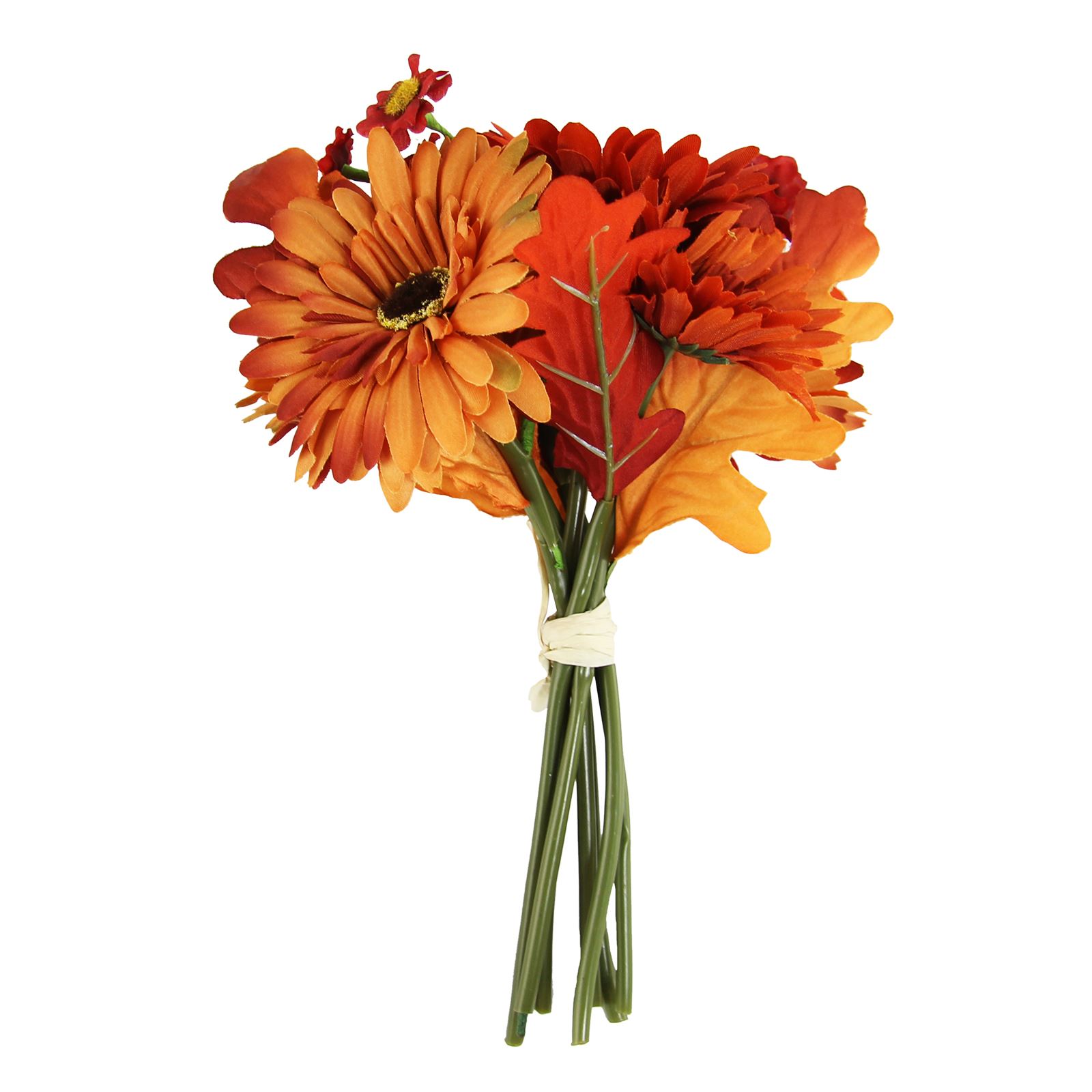 Paquete Gerbera atado a mano - corbata de mano artificial flores falsas tallos ramo de flores - Imagen 14 de 15