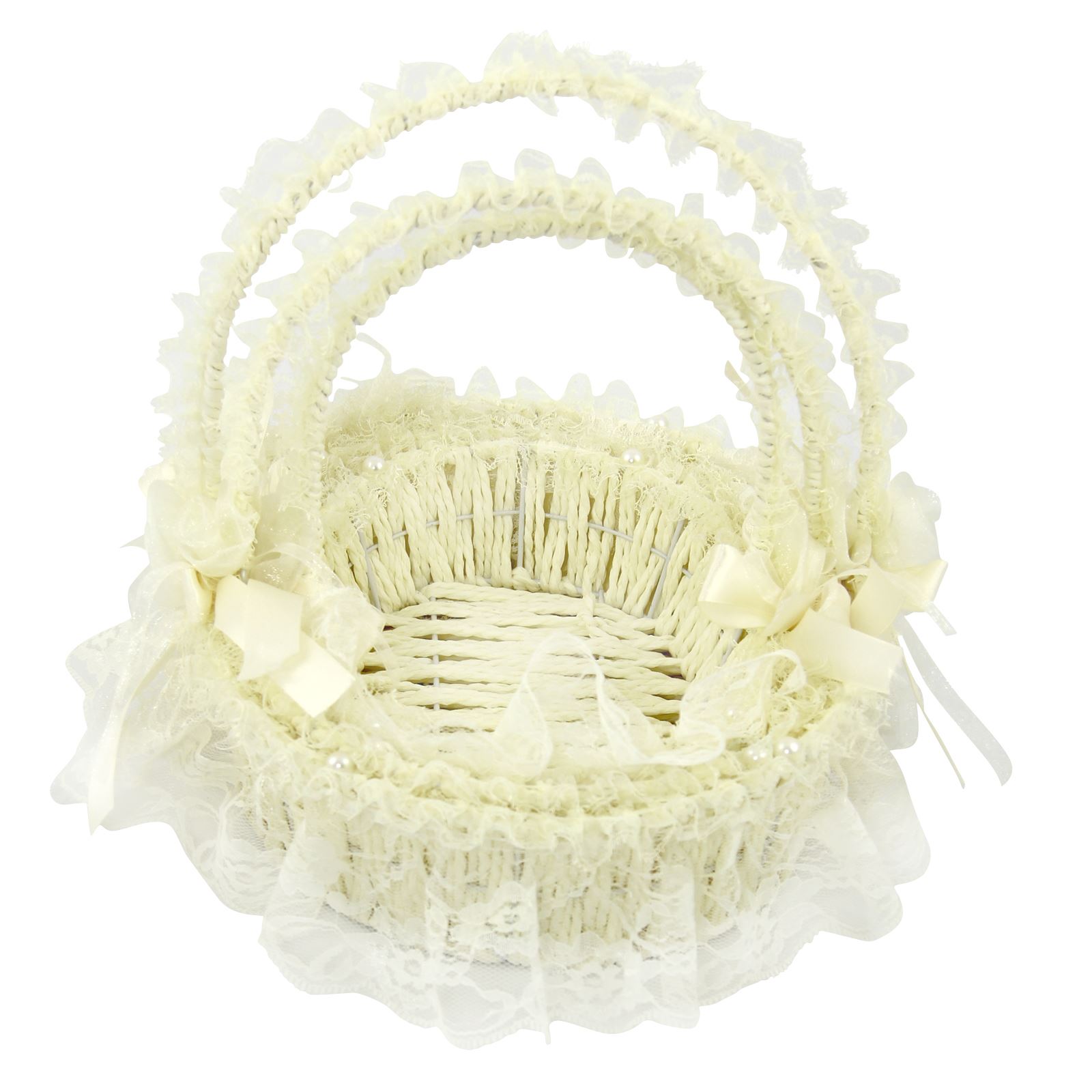 Juego de canasta con volantes de algodón - cochecito de bebé shabby chic - Imagen 4 de 4