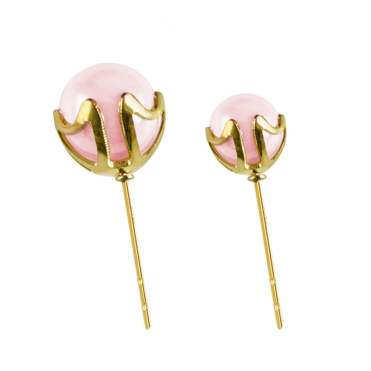 Coppia di spille perle oro premium rotonde pastello fiorista asola fiori - Foto 4 di 8