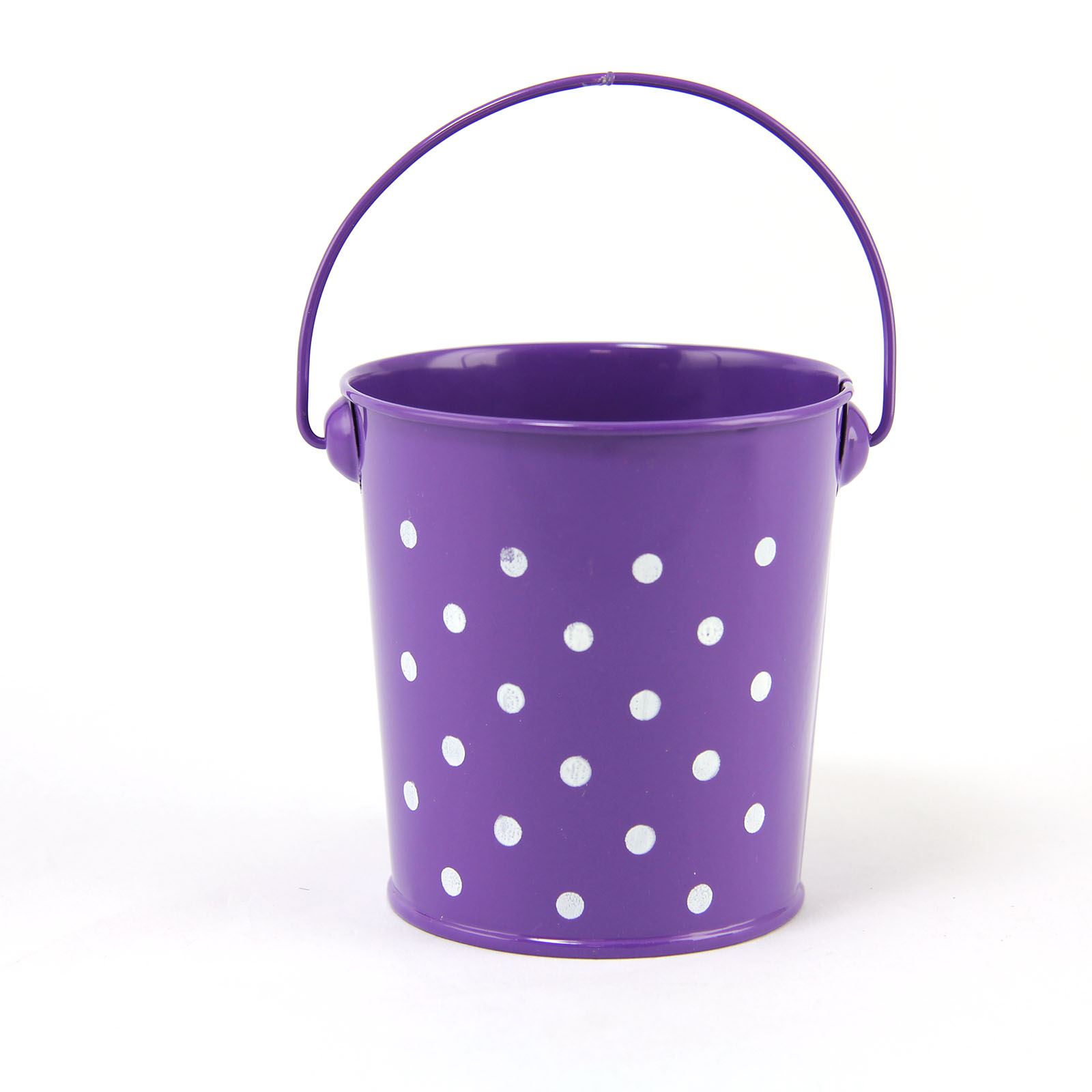 Regular 9x9x7cm Polkadot Bucket. Mini Planter Sweet Tree Pails Wedding Favour - Picture 3 of 5