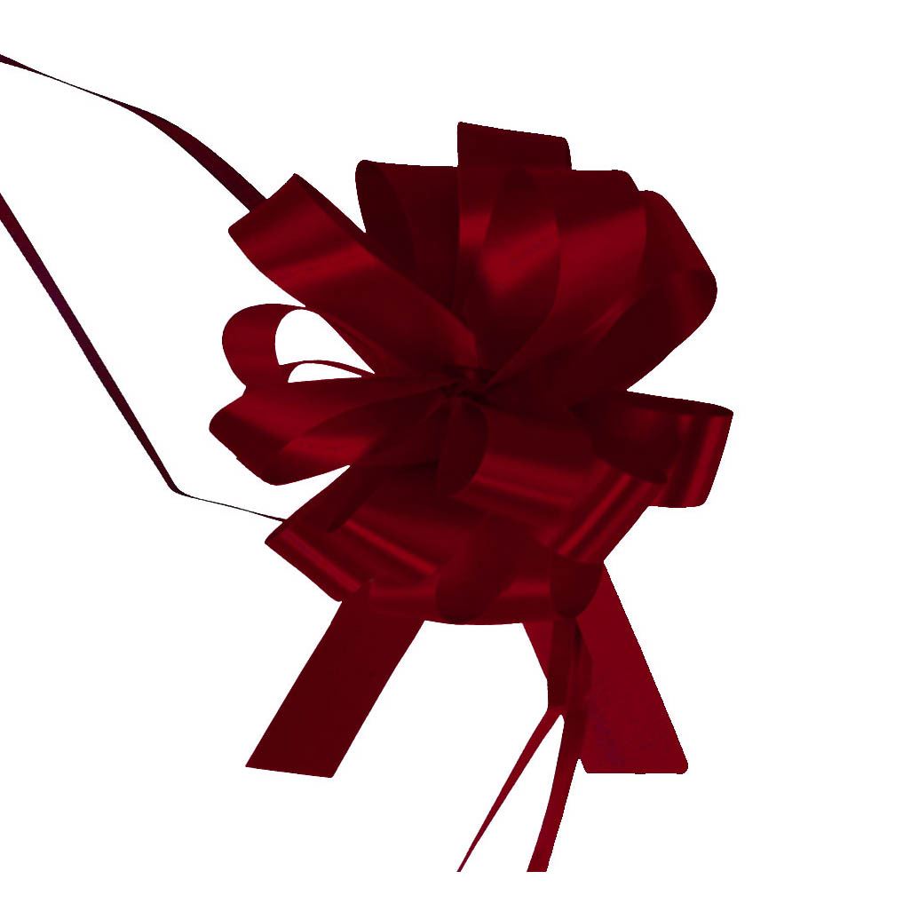 Wedding Florist Pullbows Pull Bow Pew Car Ribbon 18mm 30mm 50mm Size - Burgundy - Photo 2/6