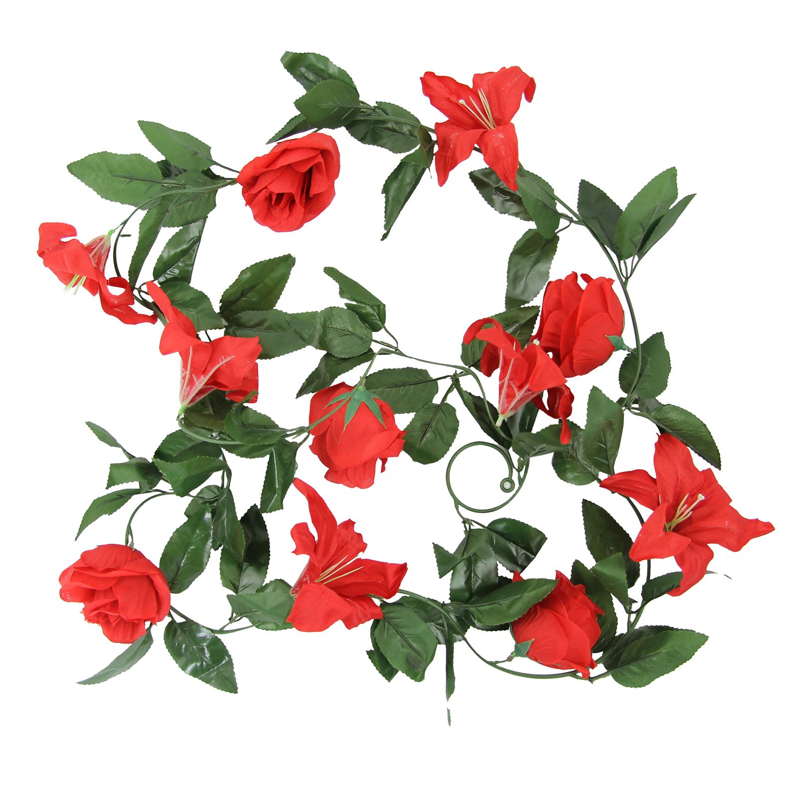 Rose and Lily Flower Garland! Artificial Fake Flowers Vine Ivy Trellis - Picture 23 of 24