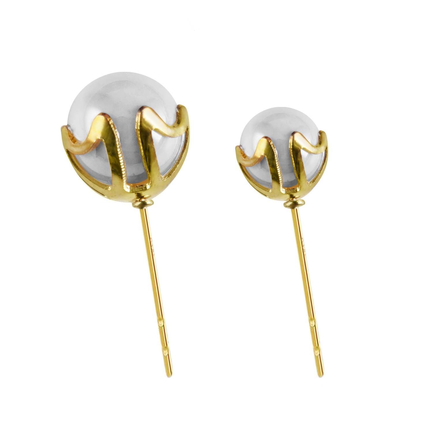 Coppia di spille perle oro premium rotonde pastello fiorista asola fiori - Foto 6 di 8