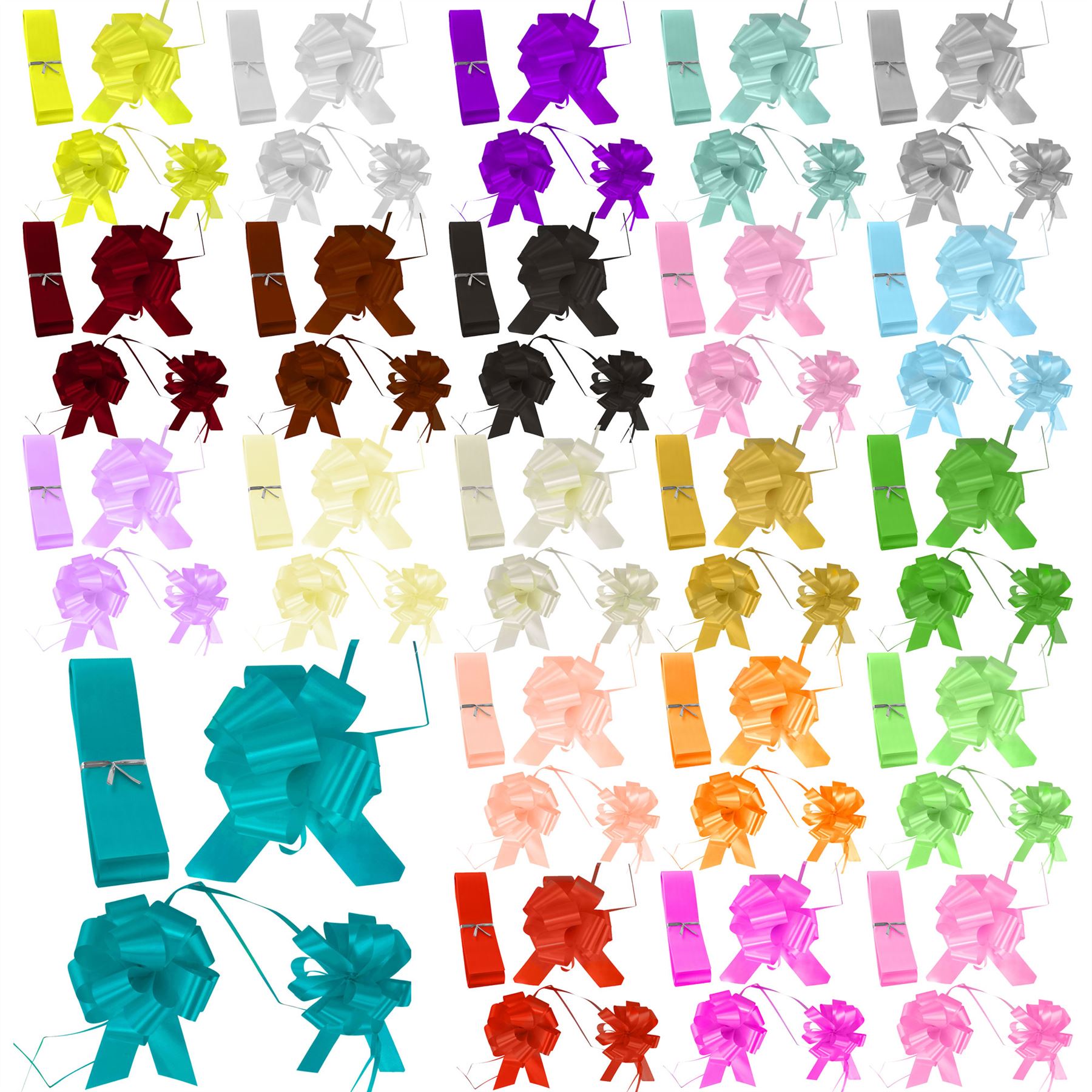 Teal Wedding Florist Pullbows Pull Bow Pew Car Ribbon 18mm 30mm 50mm Size