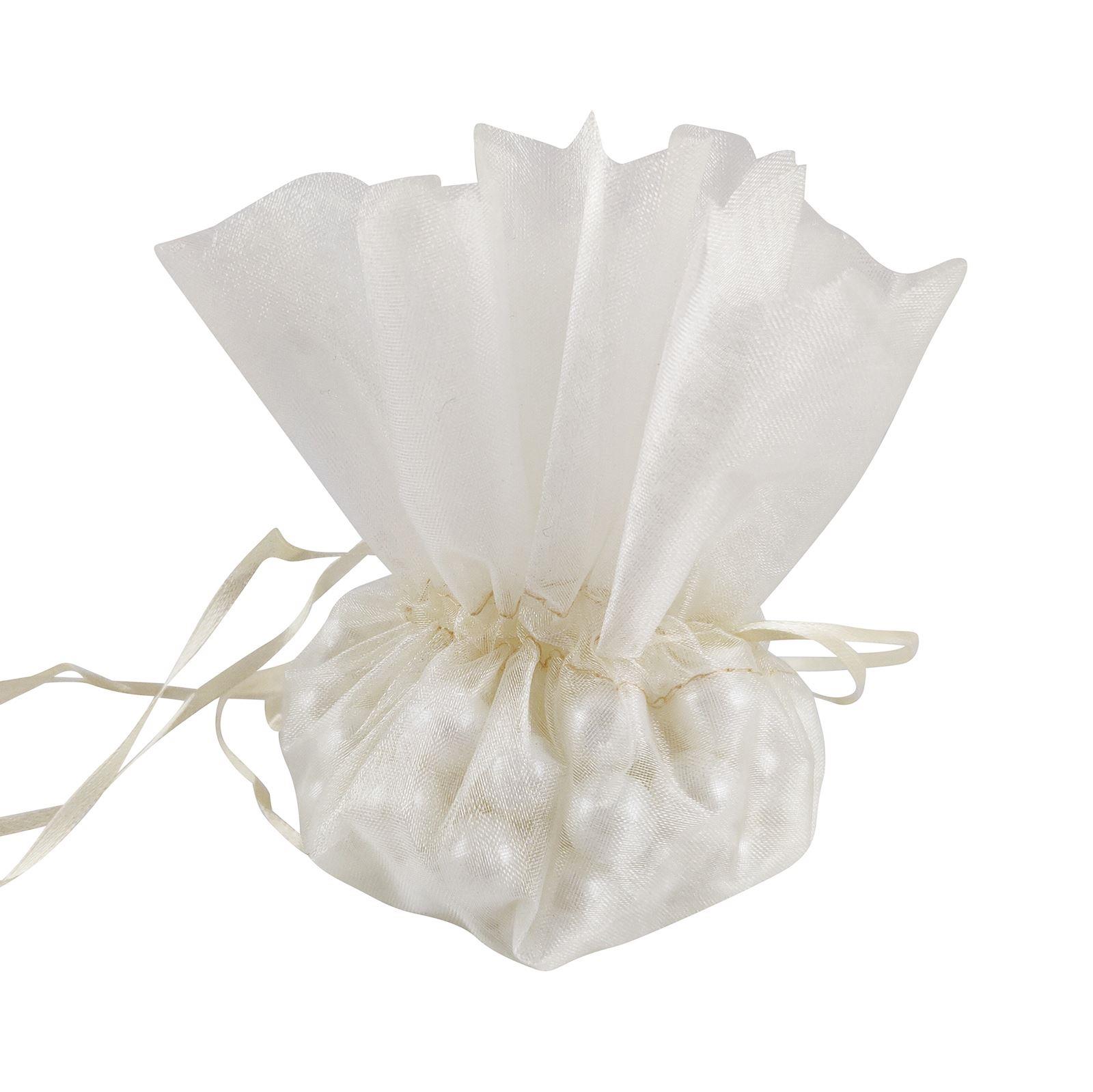 Cordón Flor Top Bolsa Favor - Velo Organza Bolso Boda Dulces - Imagen 11 de 11