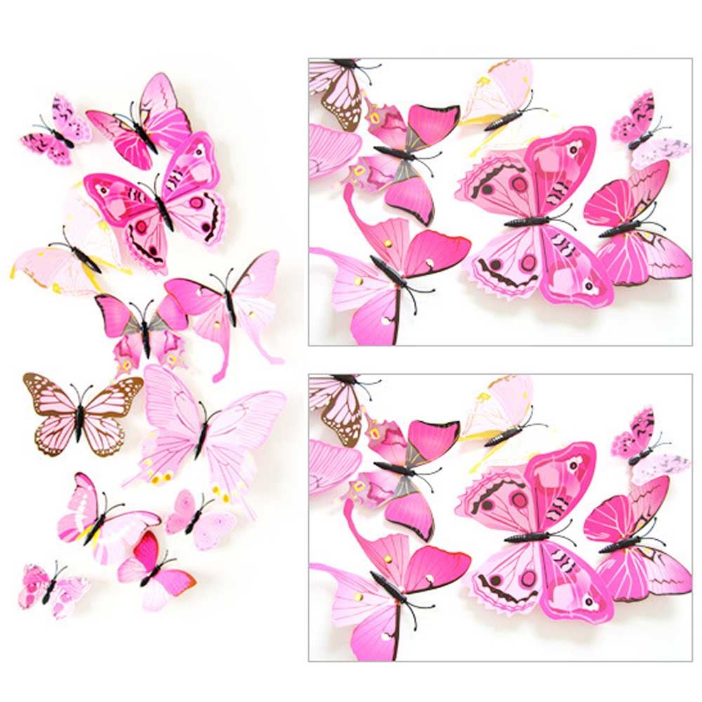 Mariposas aleteantes magnéticas 3D con pegatinas conjuntos temáticos multicolores falsos - Imagen 10 de 15
