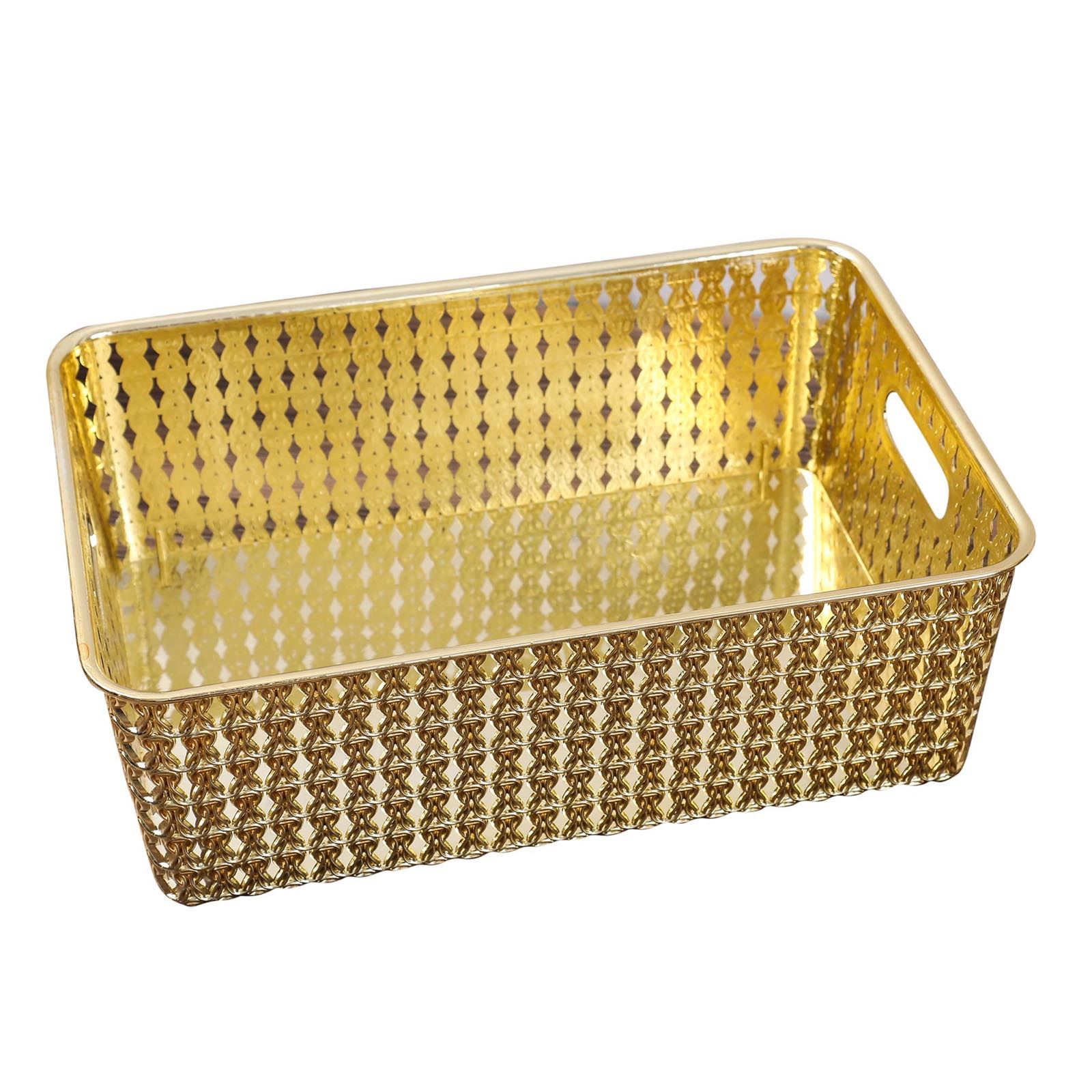 Oro metálico plástico pastel soporte cesta bandeja planta maceta metálica boda - Imagen 17 de 19