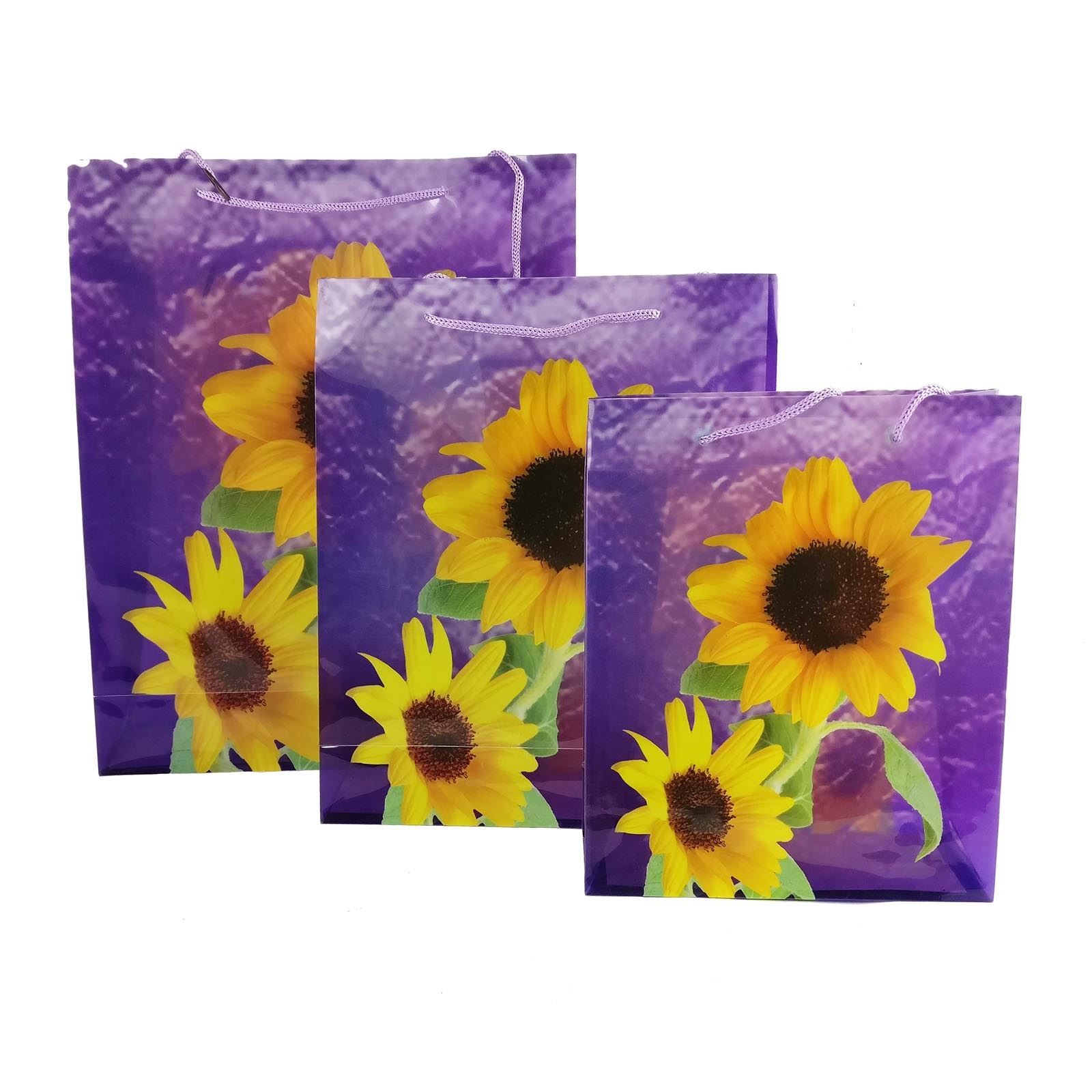 Translucent Jewel Gift Bags - Flower Print Premium See Through Reusable 3 Sizes - Picture 9 of 10