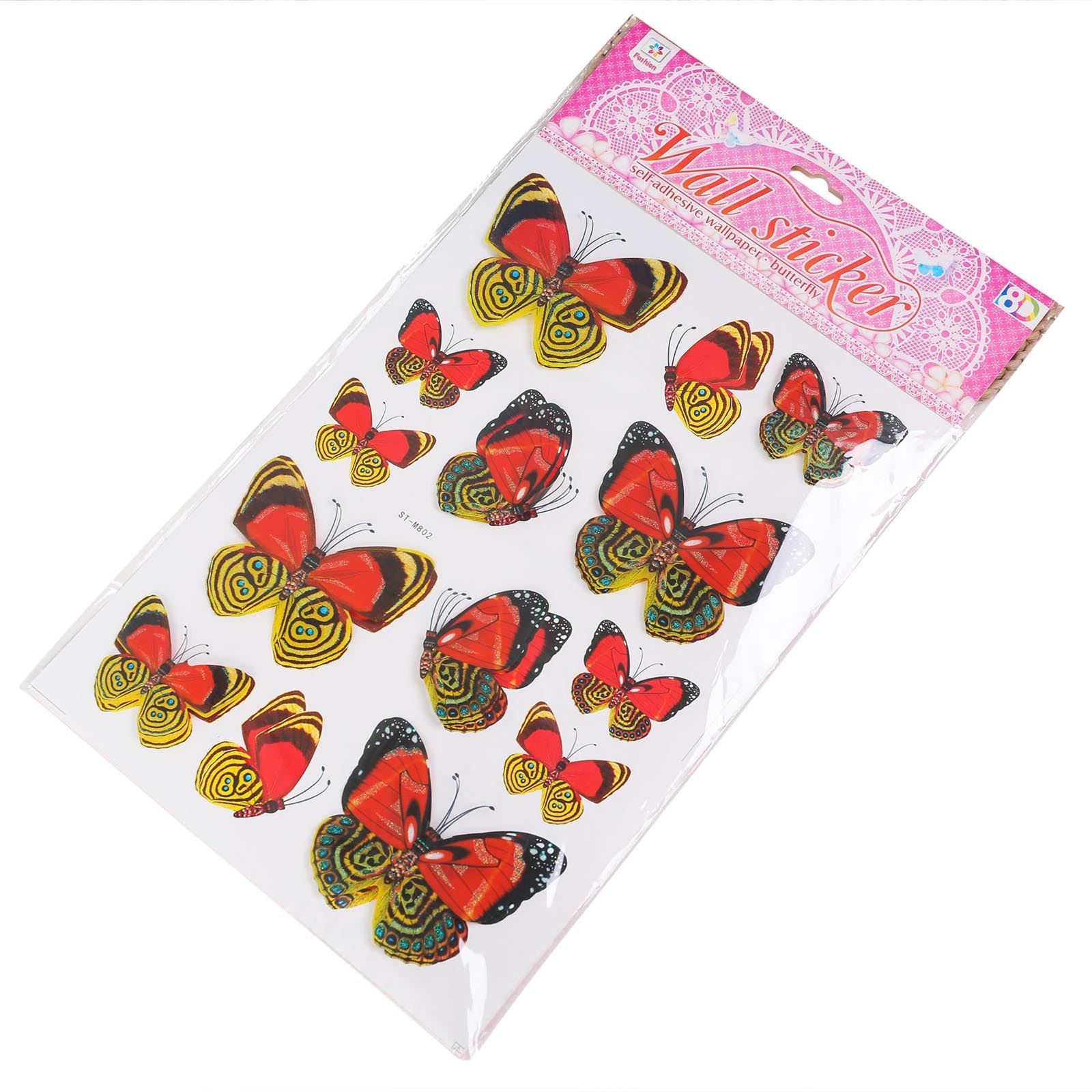 Large 3D Fluttering Butterfly Stickers - Kids Wedding Home Decoration Crafting - Picture 12 of 12