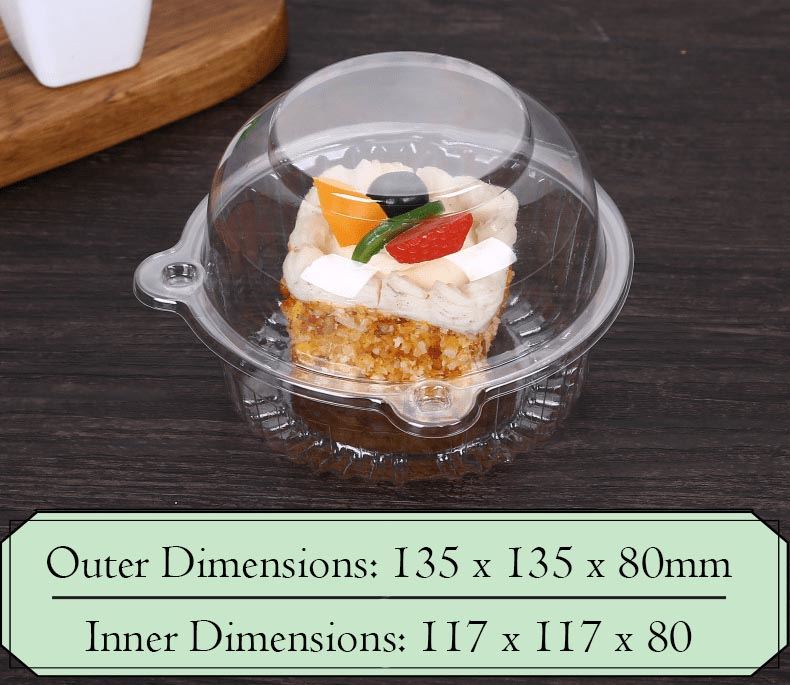 Transparent Cupcake Pod Clam Boxes - Dessert Presentation Shell Clear - Picture 4 of 5
