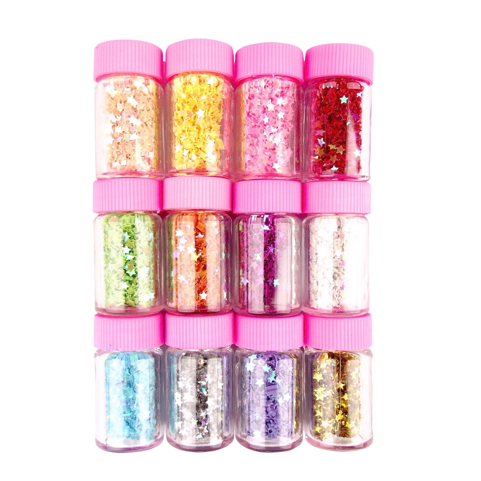 ¡Paquete múltiple de botellas de 12 estrellas o brillo liso! Accesorios artesanales para uñas - Imagen 4 de 4