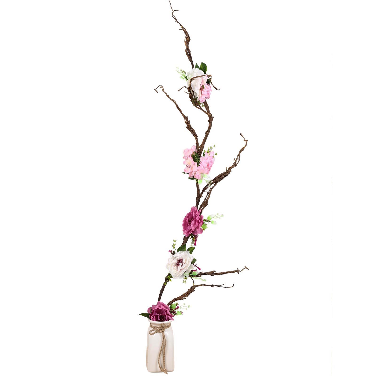 Artificial Branch Flowers - Real Touch Bark Moss Plants Wood Decoration - Picture 14 of 22