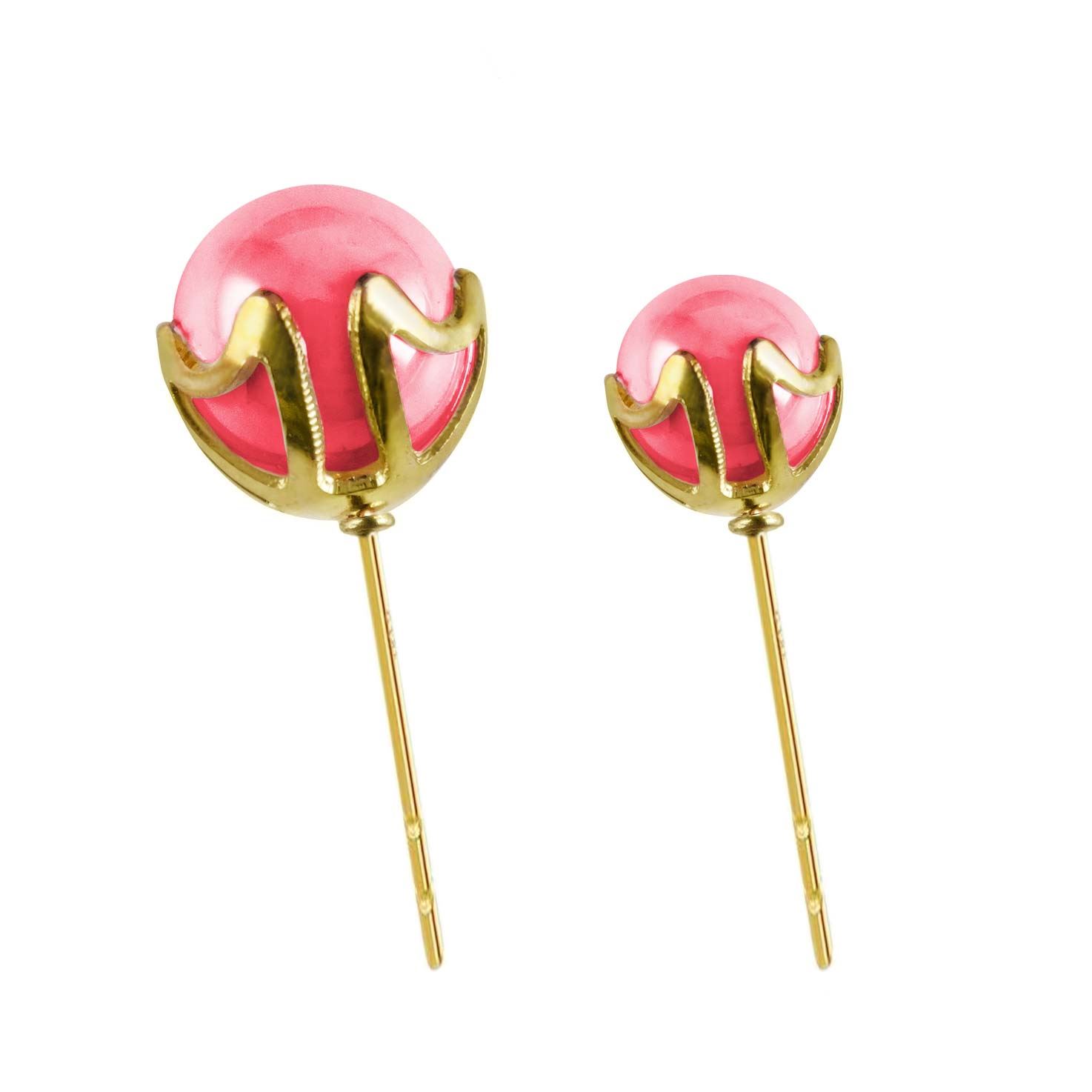Coppia di spille perle oro premium rotonde pastello fiorista asola fiori - Foto 5 di 8