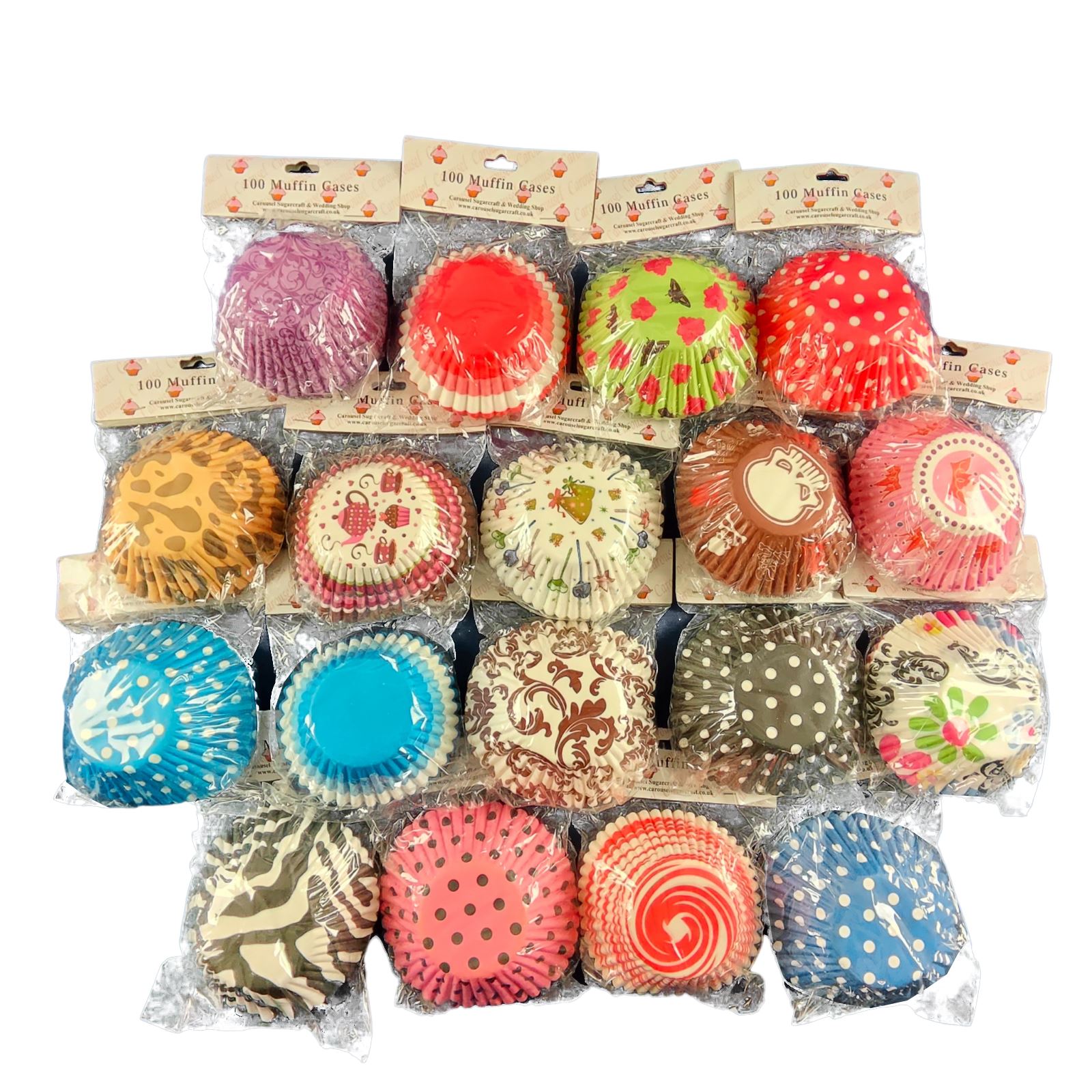 Custodie per cupcake di carta modellate - Grande muffin stampato a colori - Foto 9 di 24