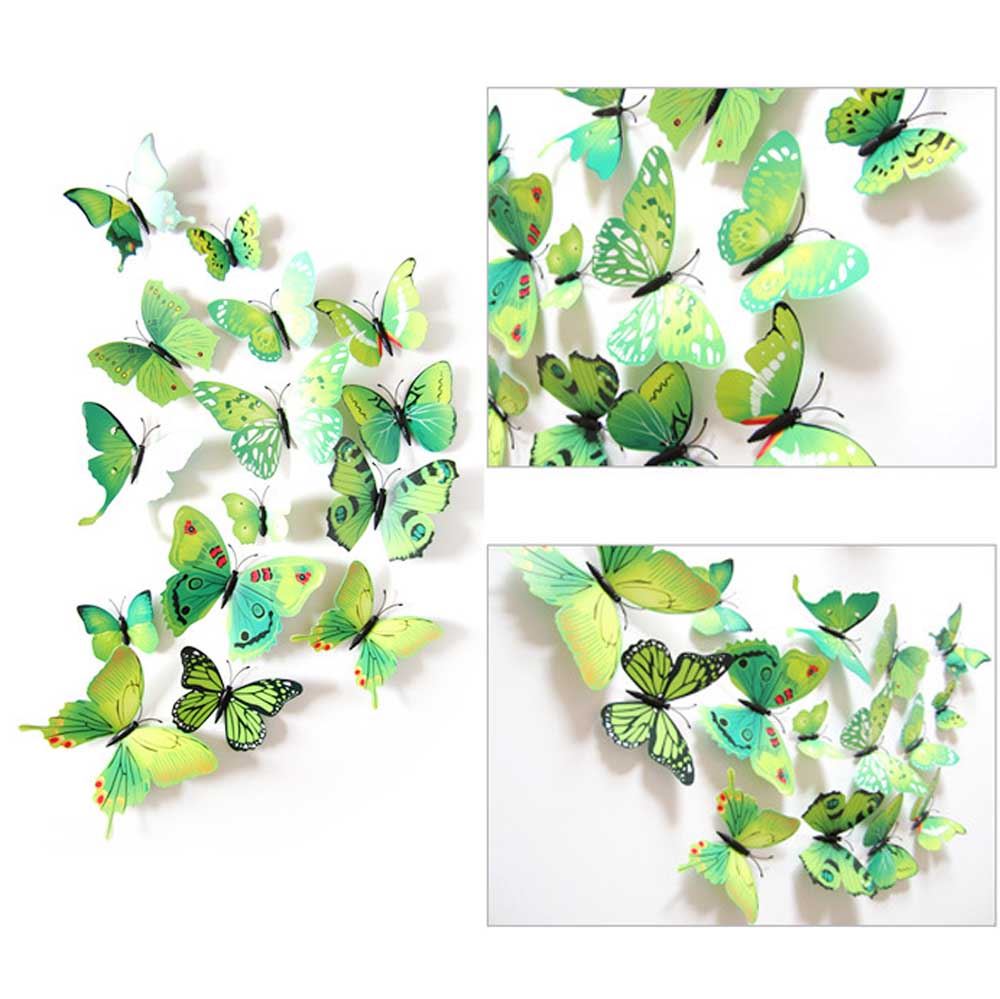 Mariposas aleteantes magnéticas 3D con pegatinas conjuntos temáticos multicolores falsos - Imagen 8 de 15