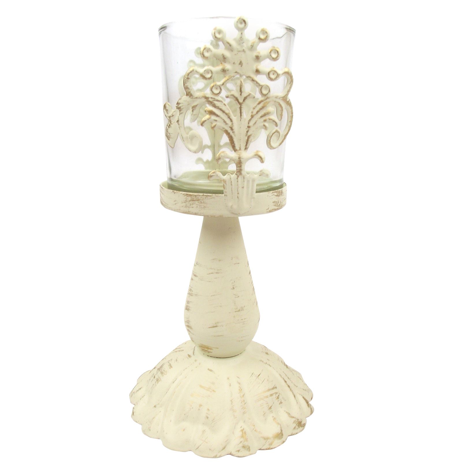 Shabby Chic Ivory Tealight Holders - Picture 3 of 3