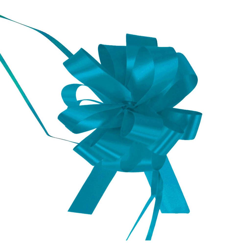 Wedding Florist Pullbows Pull Bow Pew Car Ribbon 18mm 30mm 50mm Size - Teal Blue - Picture 2 of 6