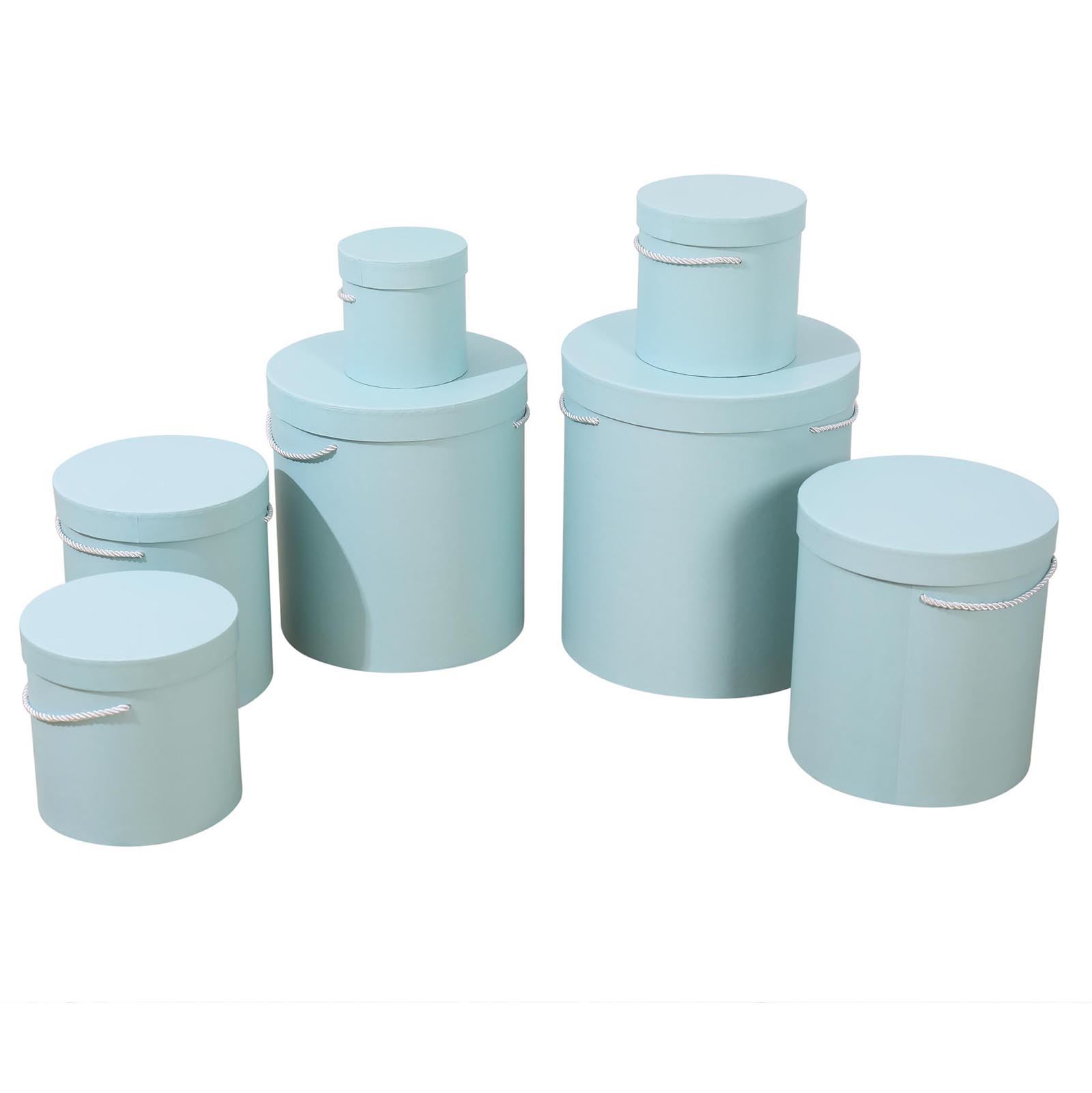 Tall Hat Box Nesting Gift Sets! Premium Flower Boxes WITH CARRY HANDLES! Stack - Picture 4 of 22