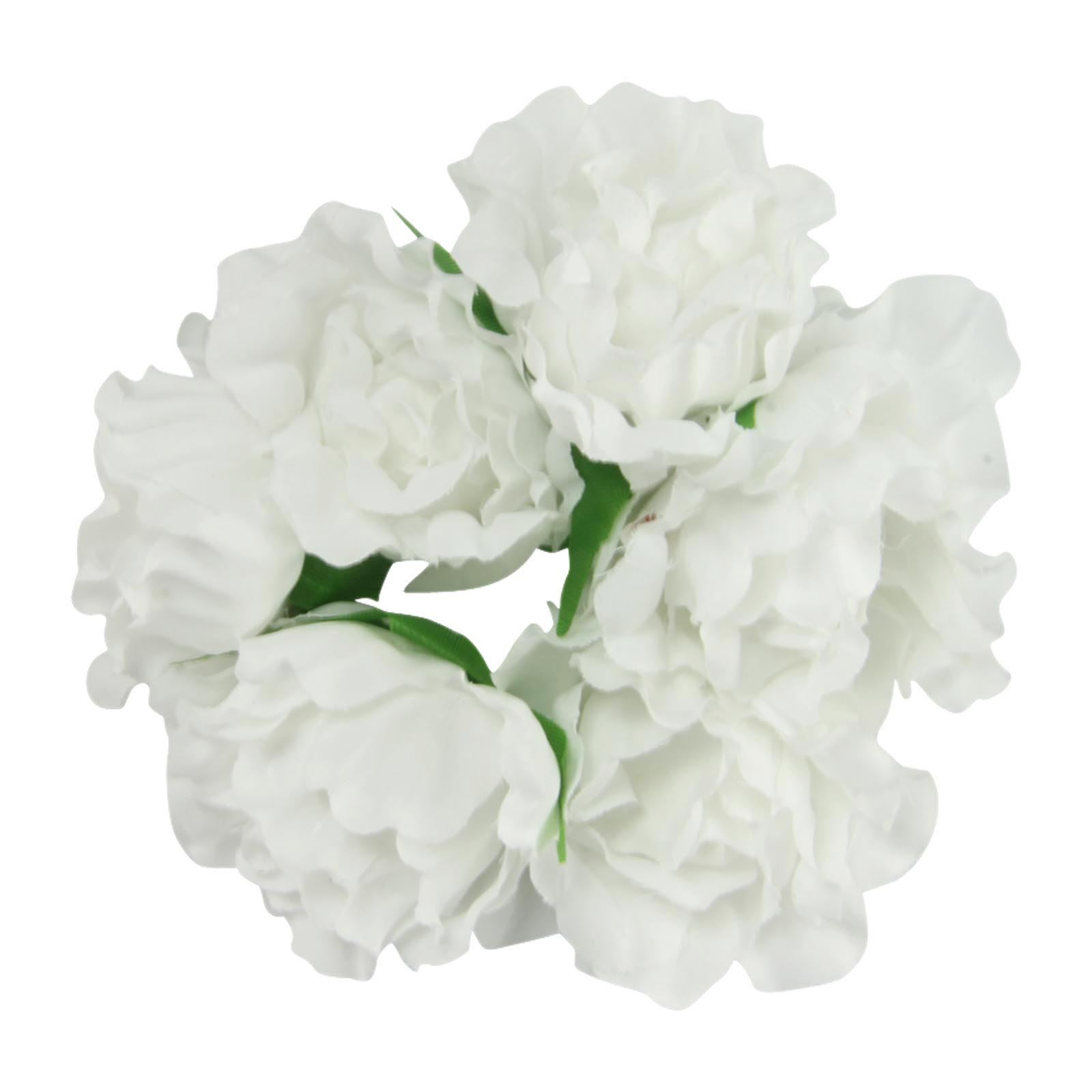 Soft Touch Bunch of 6 Frilly Flowers - Small Crafts Cards Scrapbooking - Picture 9 of 9