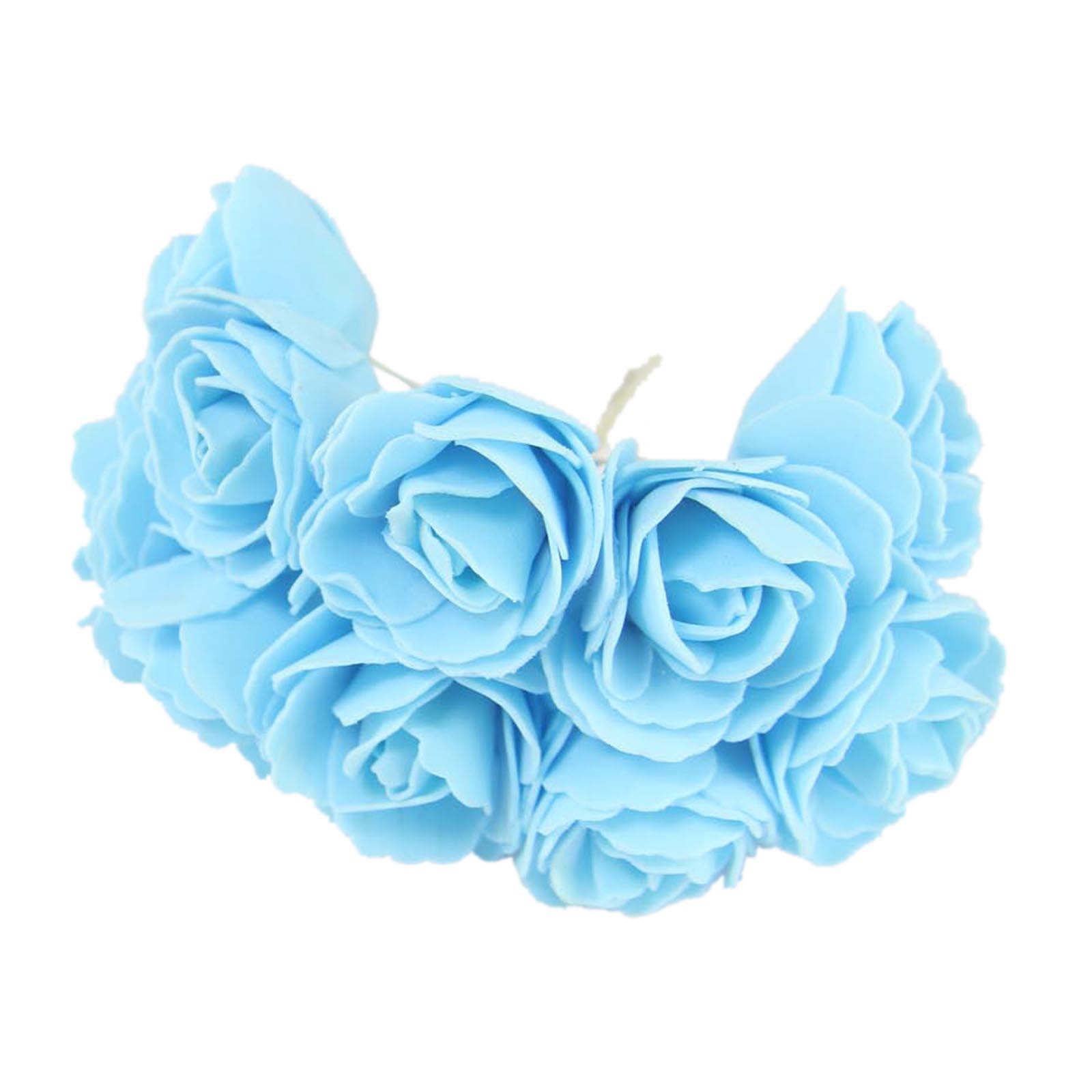 Bündel 10 5cm offene Schaumrosen - künstliche Seidenblumen Hochzeit Handarbeit - Bild 3 von 12
