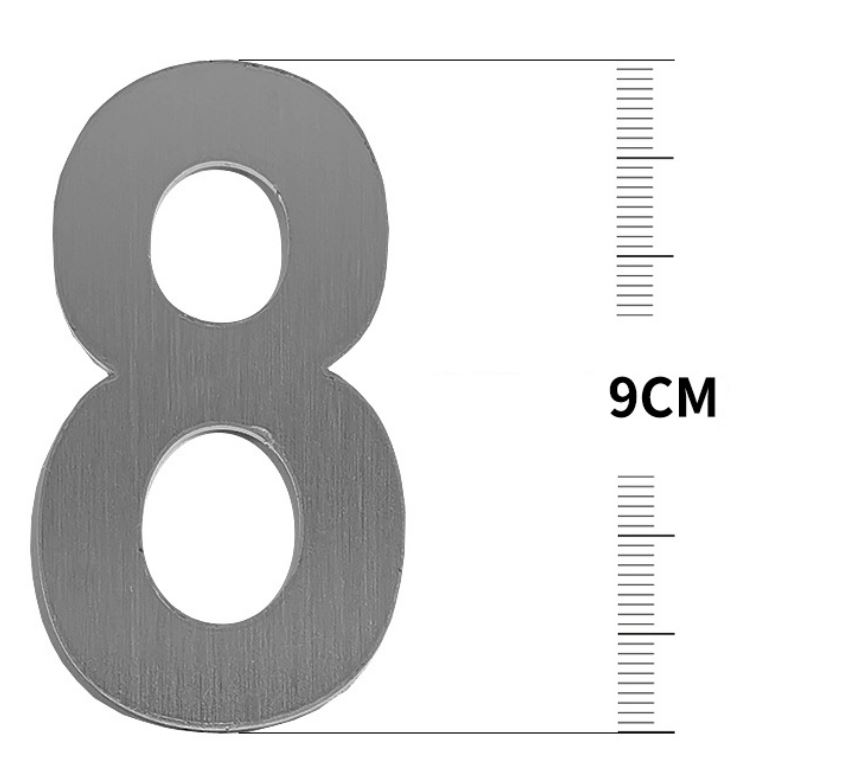 Premium Moderne Türnummern XL Large - Weiß Schwarzgold 50 mm - 200 mm erhöht - Bild 16 von 43
