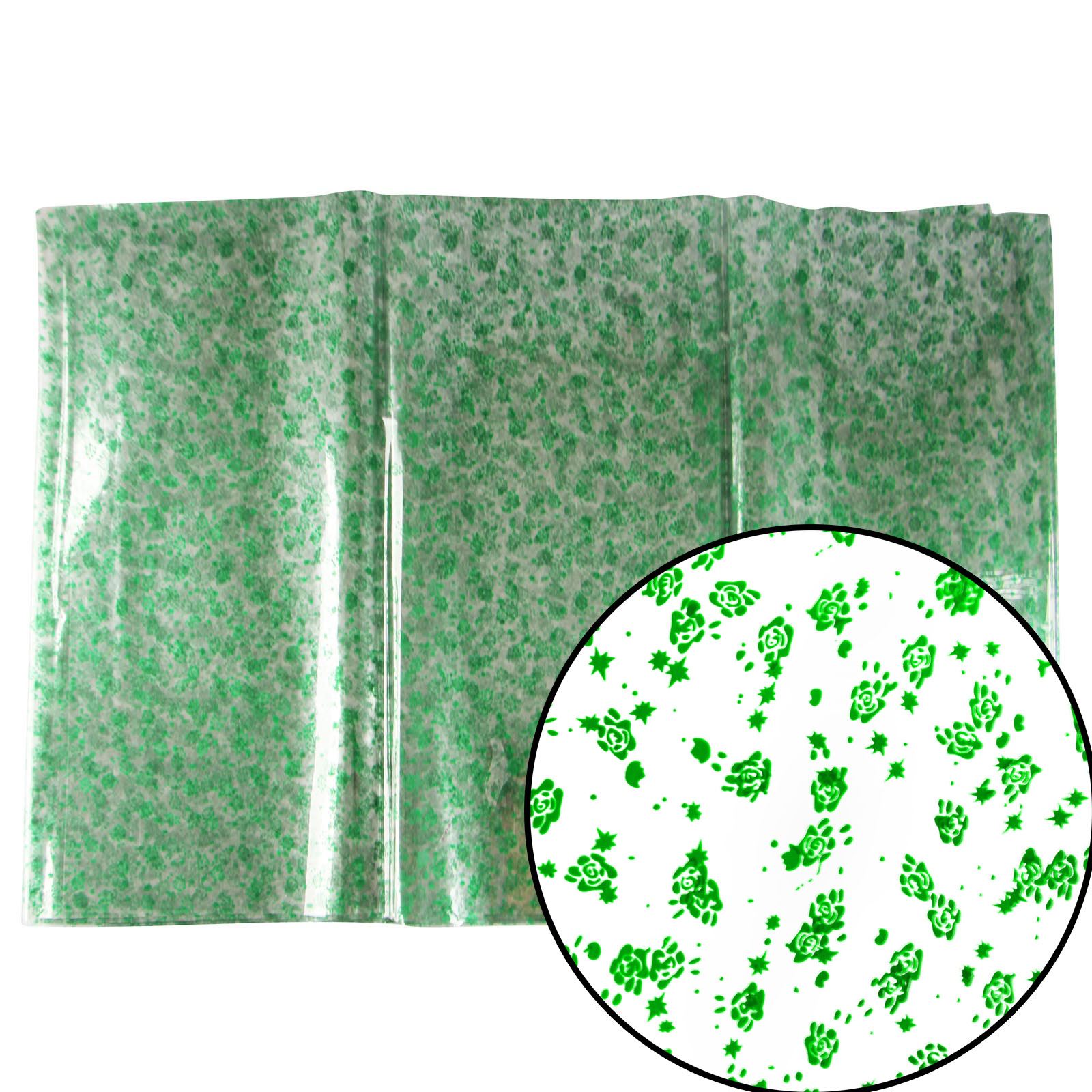 50*70cm Flower Print Cellophane Sheets! Clear Coloured Patterned Cello Wrap - Picture 2 of 7