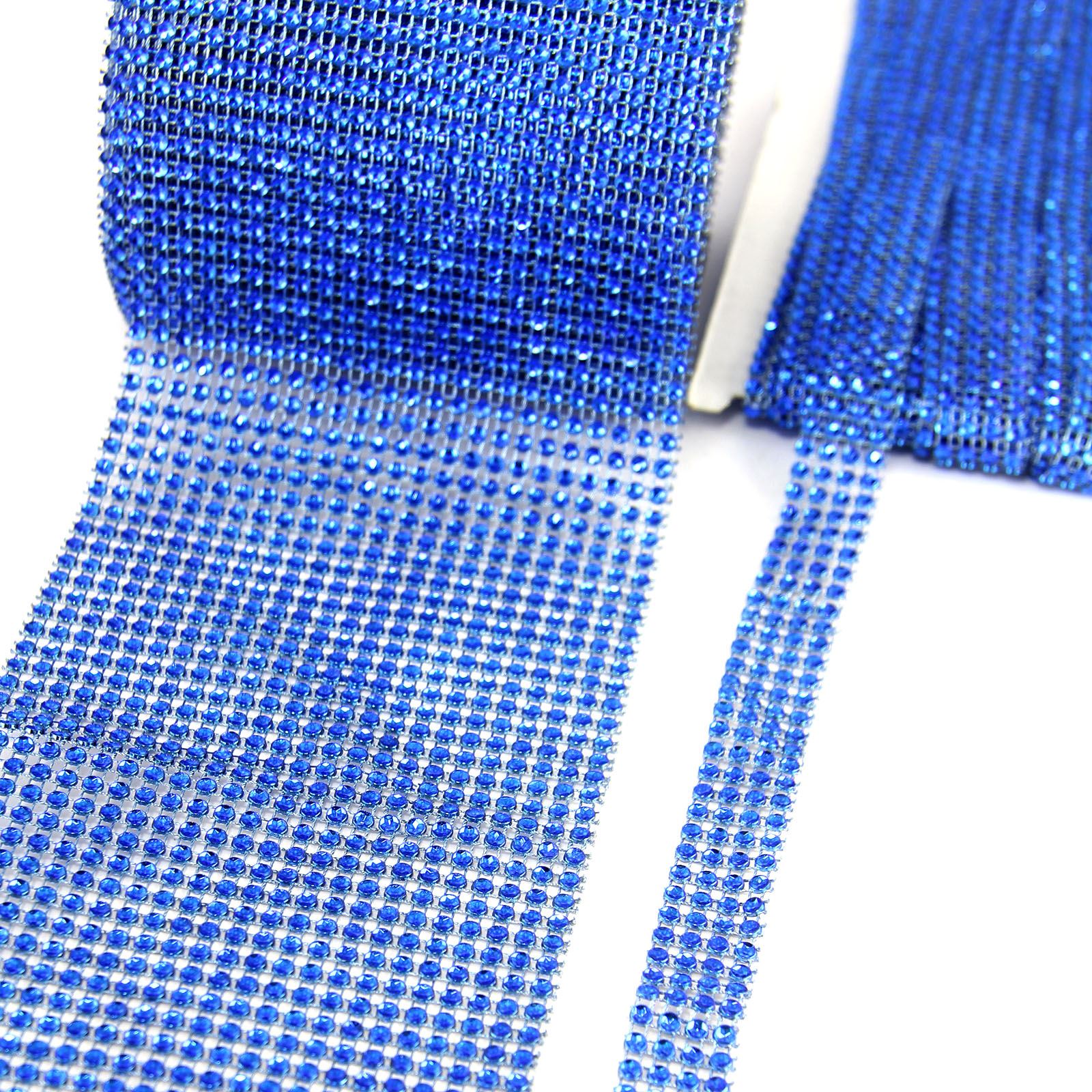 ONLY 69p // Metre Diamante Effect Ribbon Rhinestone Mesh Trim 10 Metres 4 ROWS